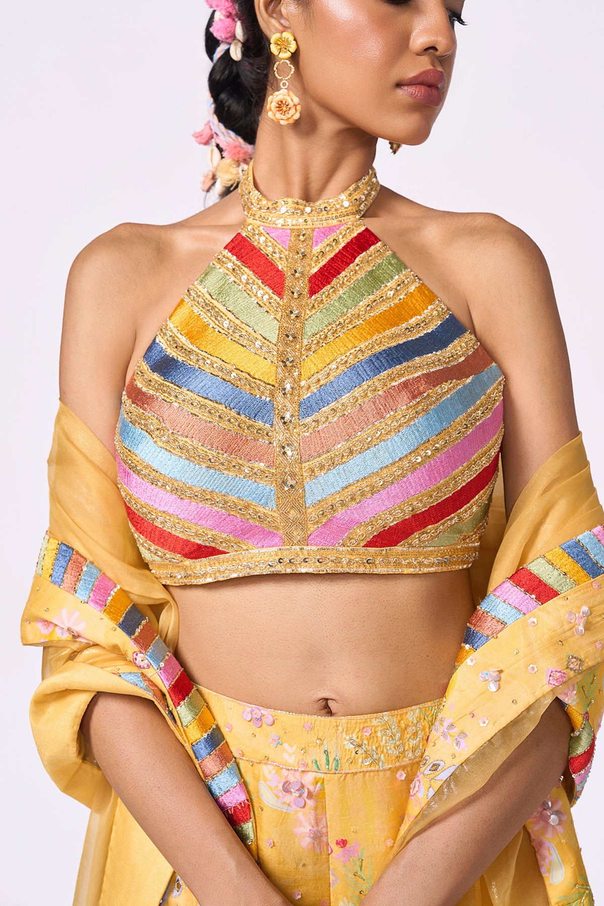Yellow Sharara Set