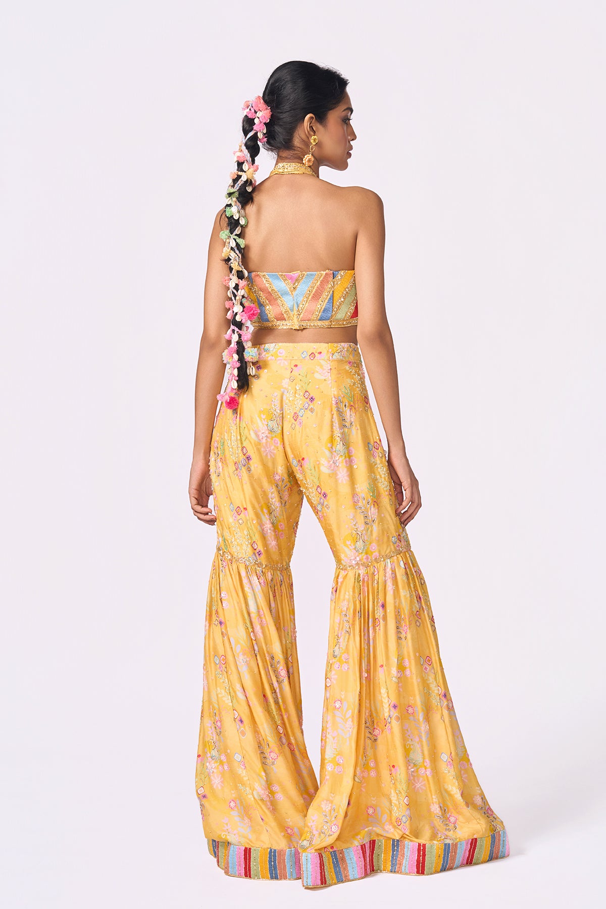 Yellow Sharara Set