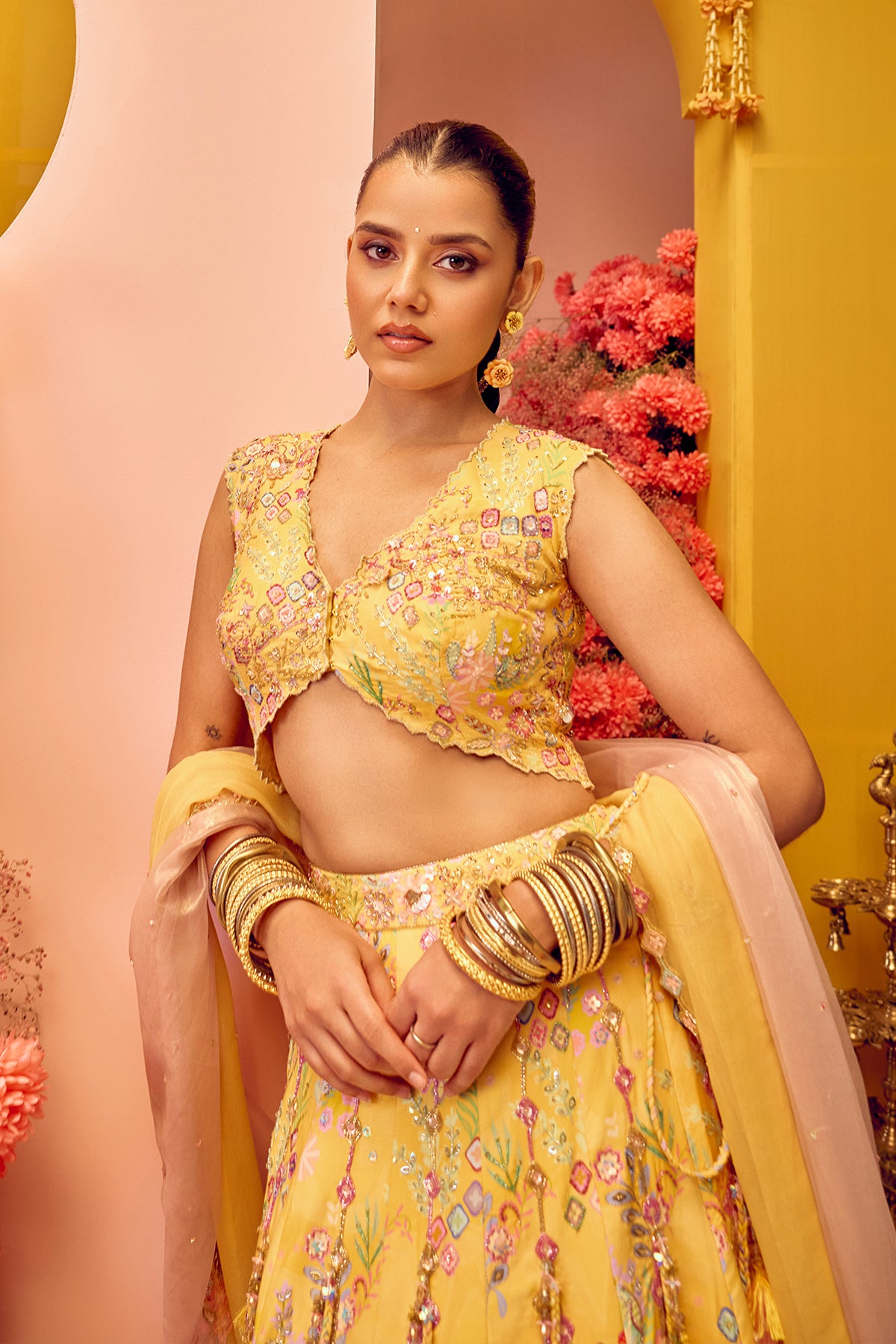 Yellow Lehenga Set