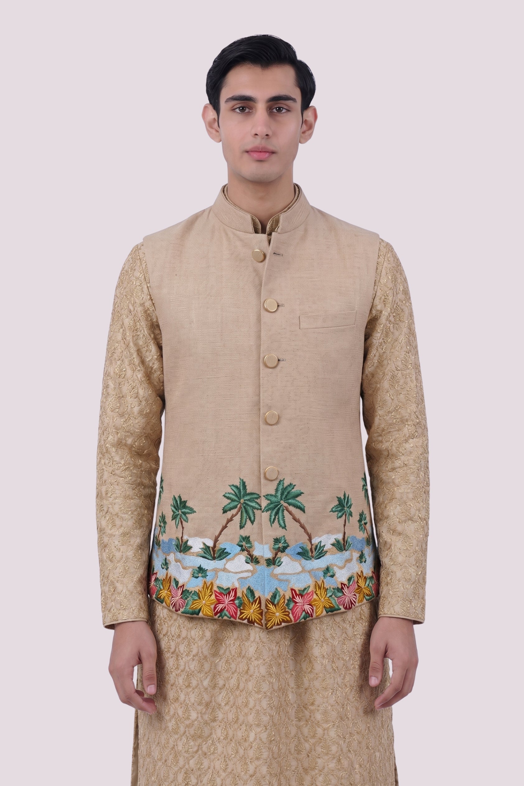 The Sand Tropical Hem Bundi Set