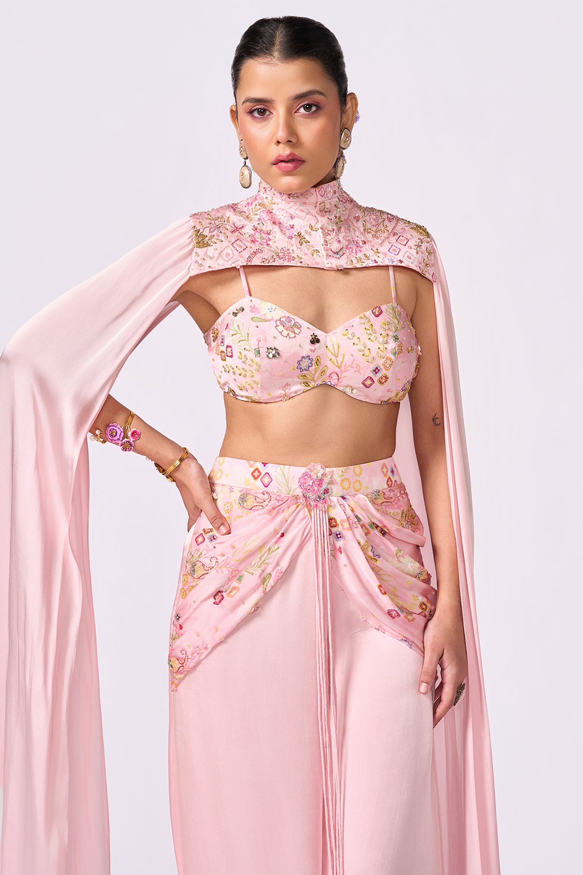 Blush Pink Cape Set