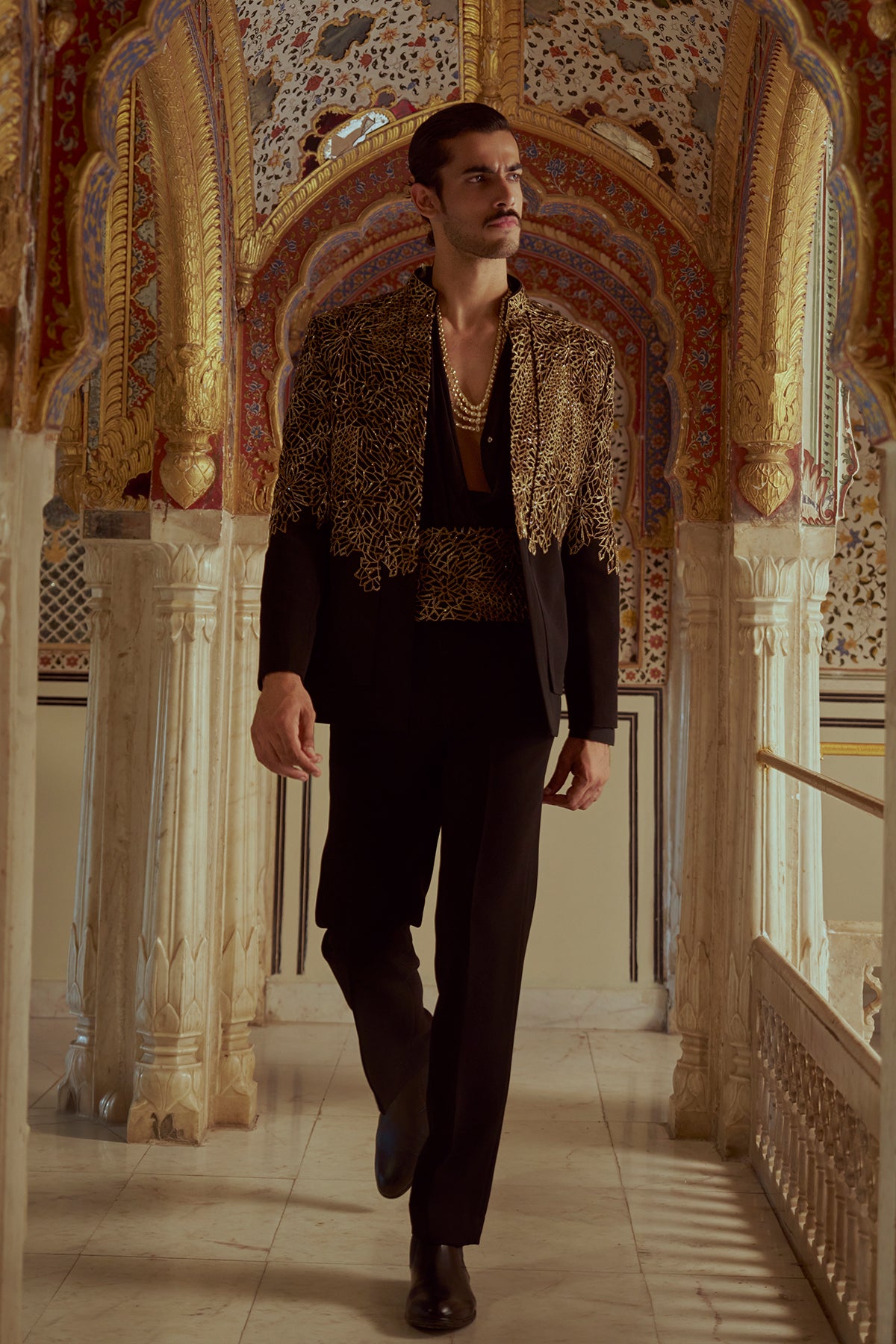 The Golden Drape Indo Western