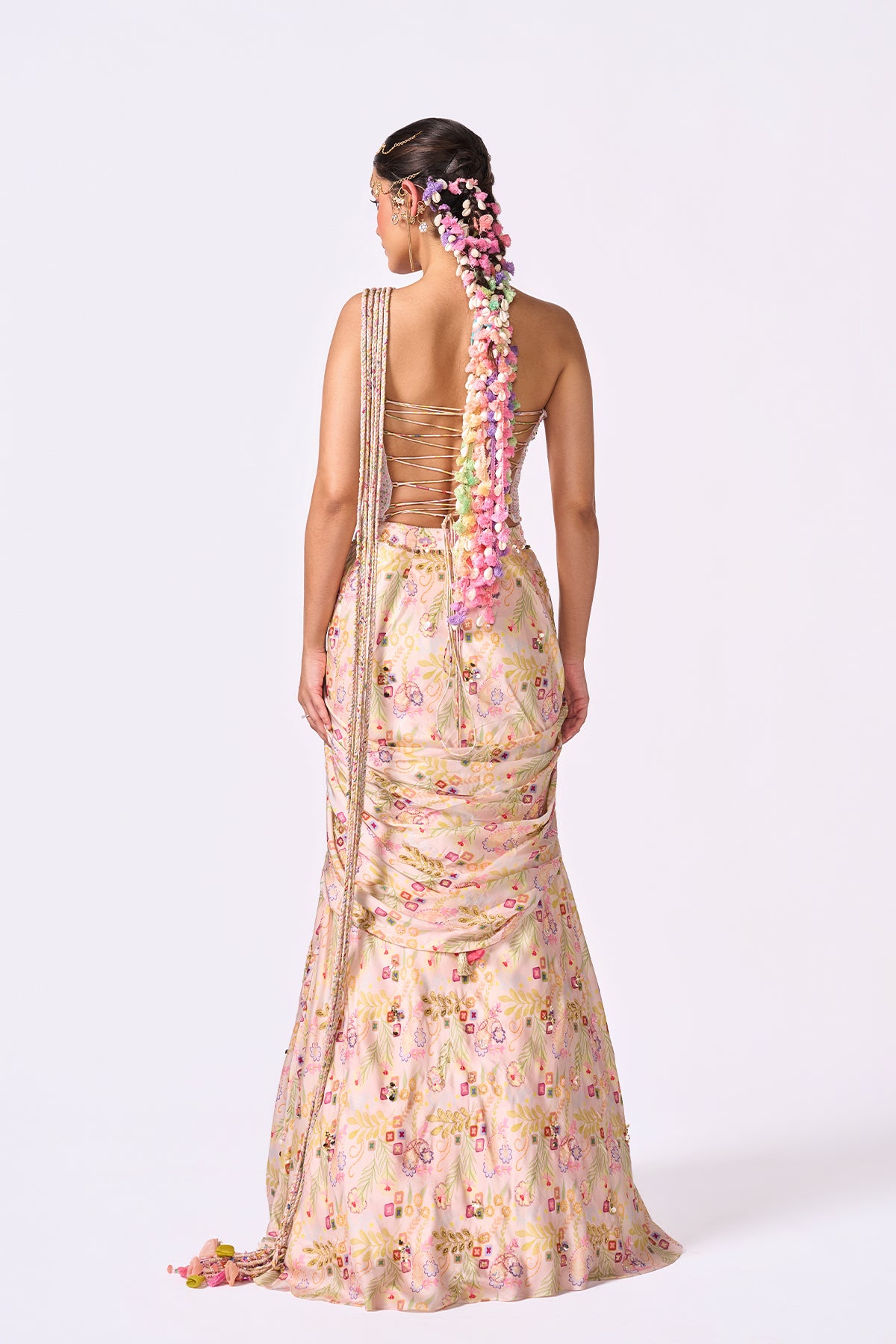 Pastel Floral Mermaid Gown