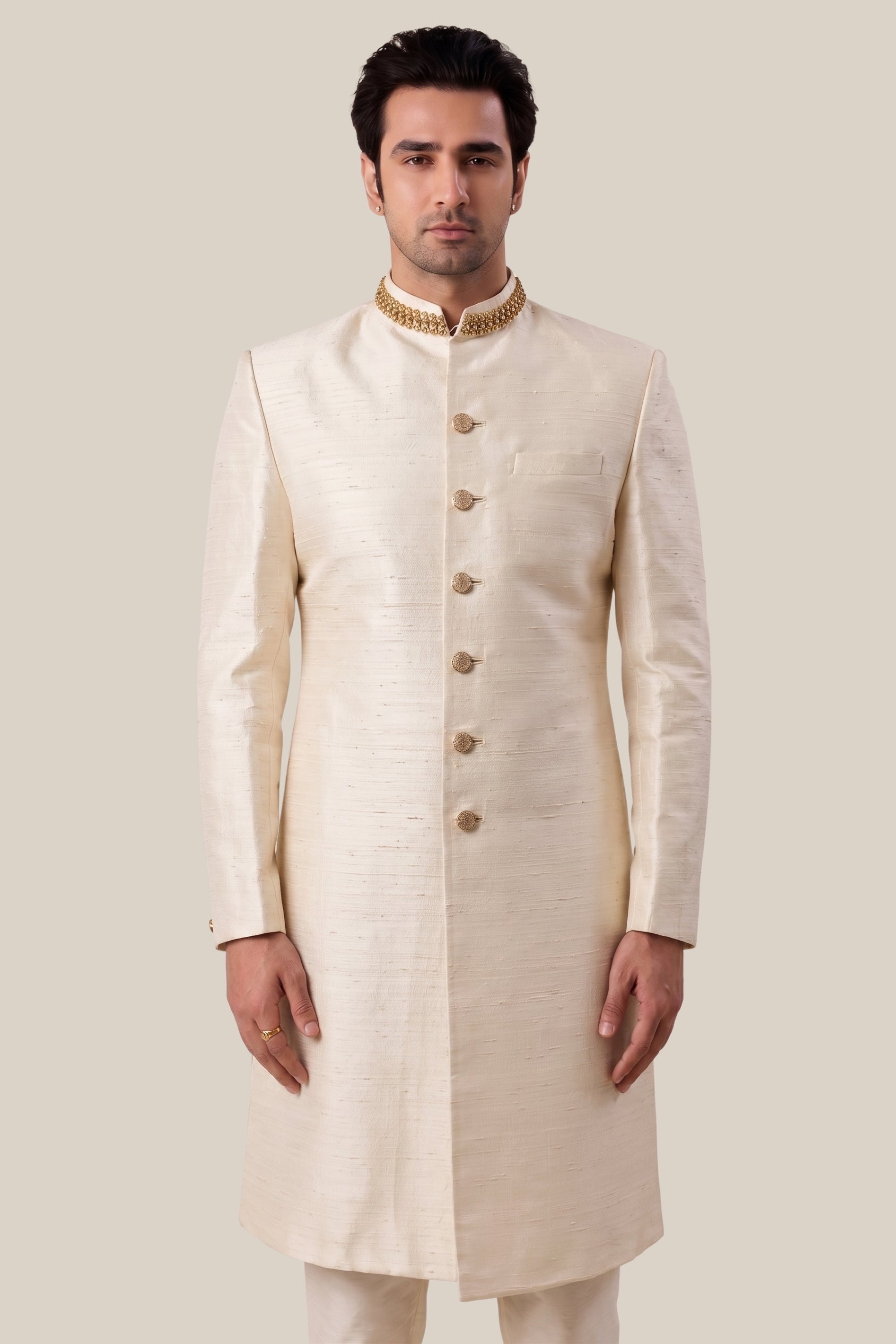The Ivory Crown Sherwani