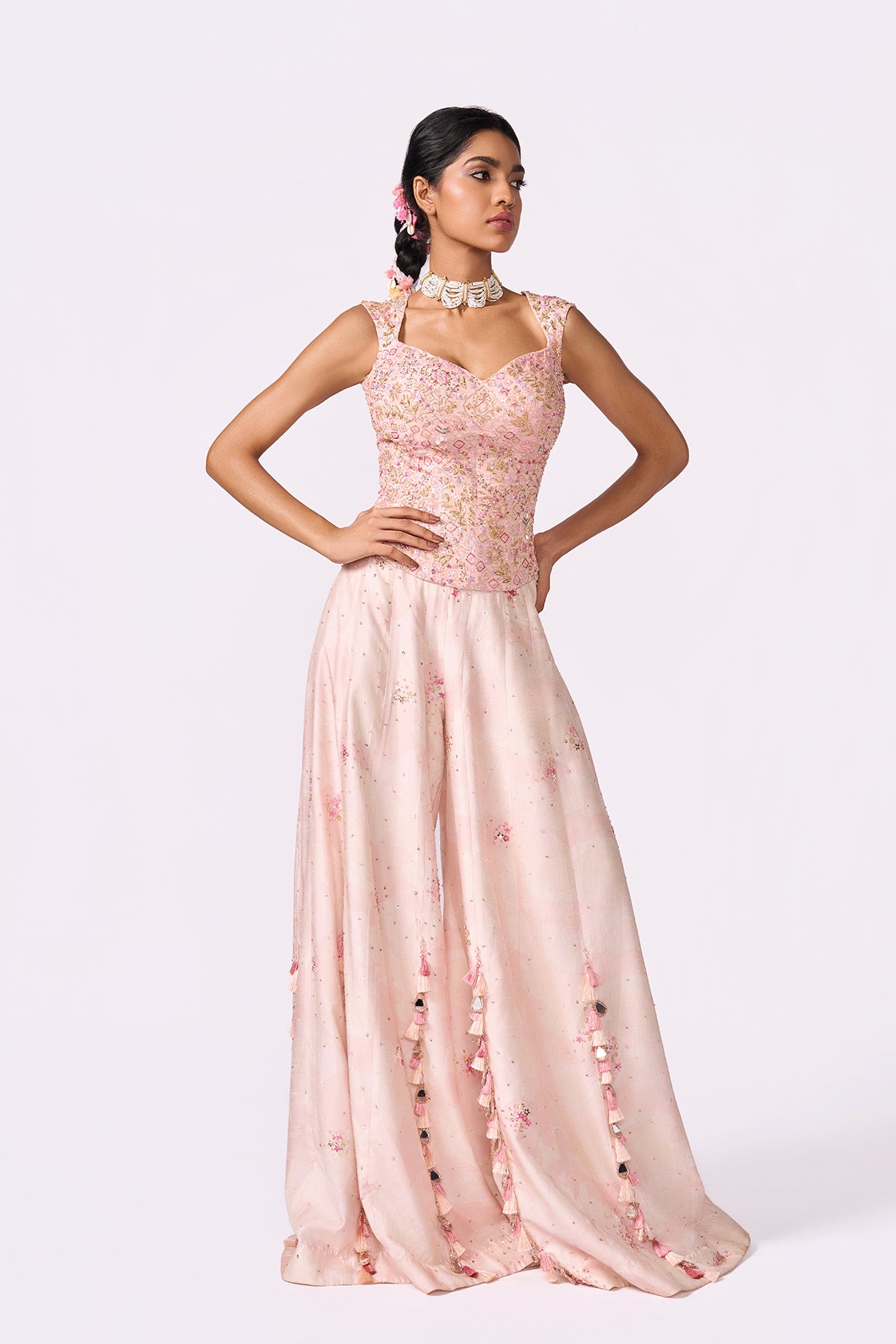 Blush Pink Palazzo Set