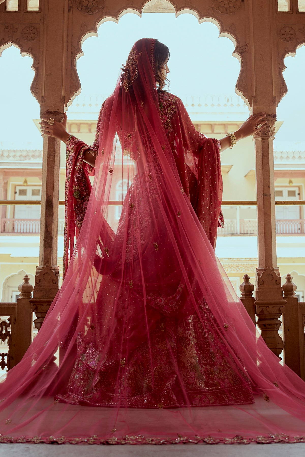 Crimson Garden Bridal Set
