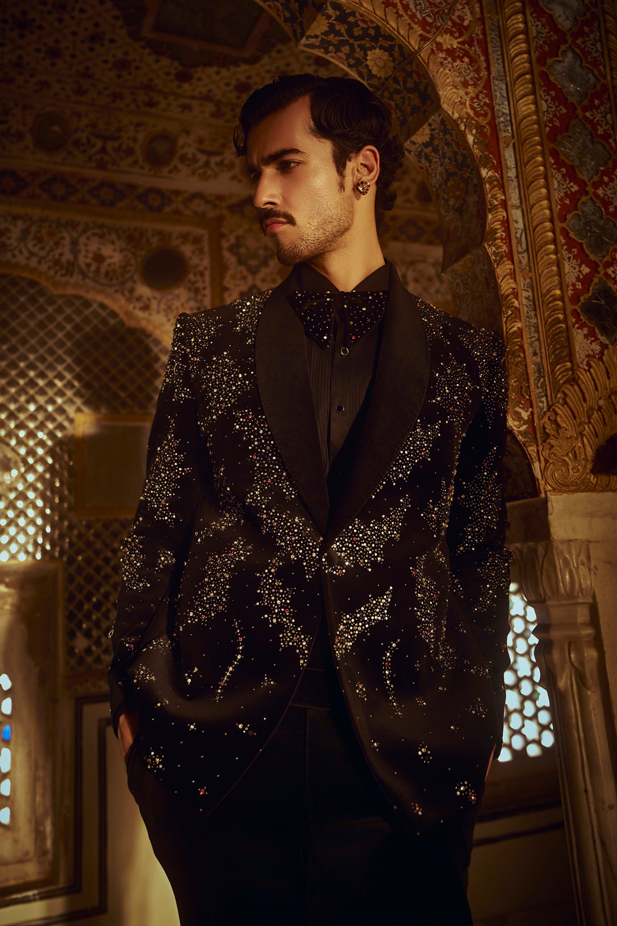 Midnight Sparkle Tuxedo Jacket