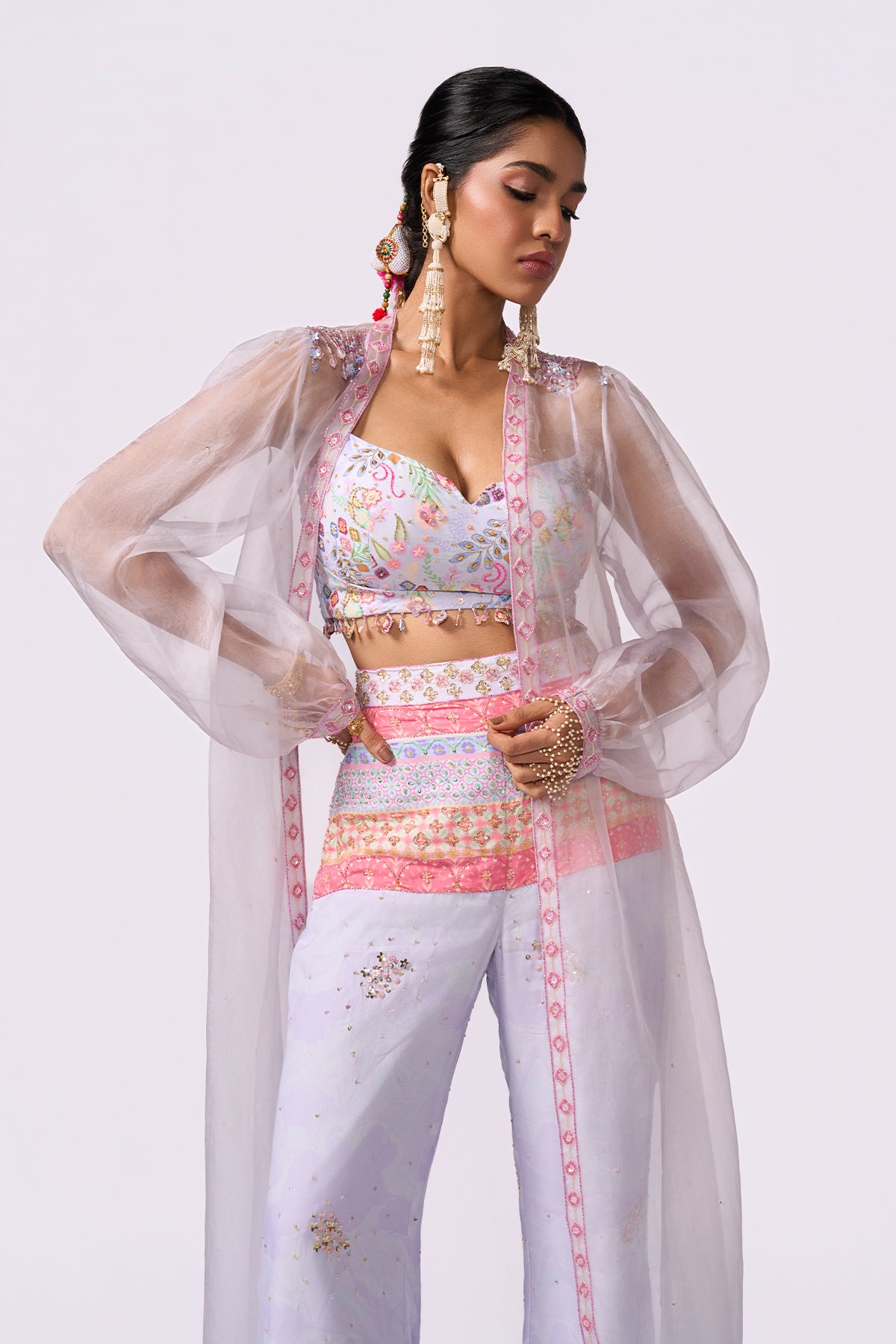 Lilac Jacket Palazzo Set