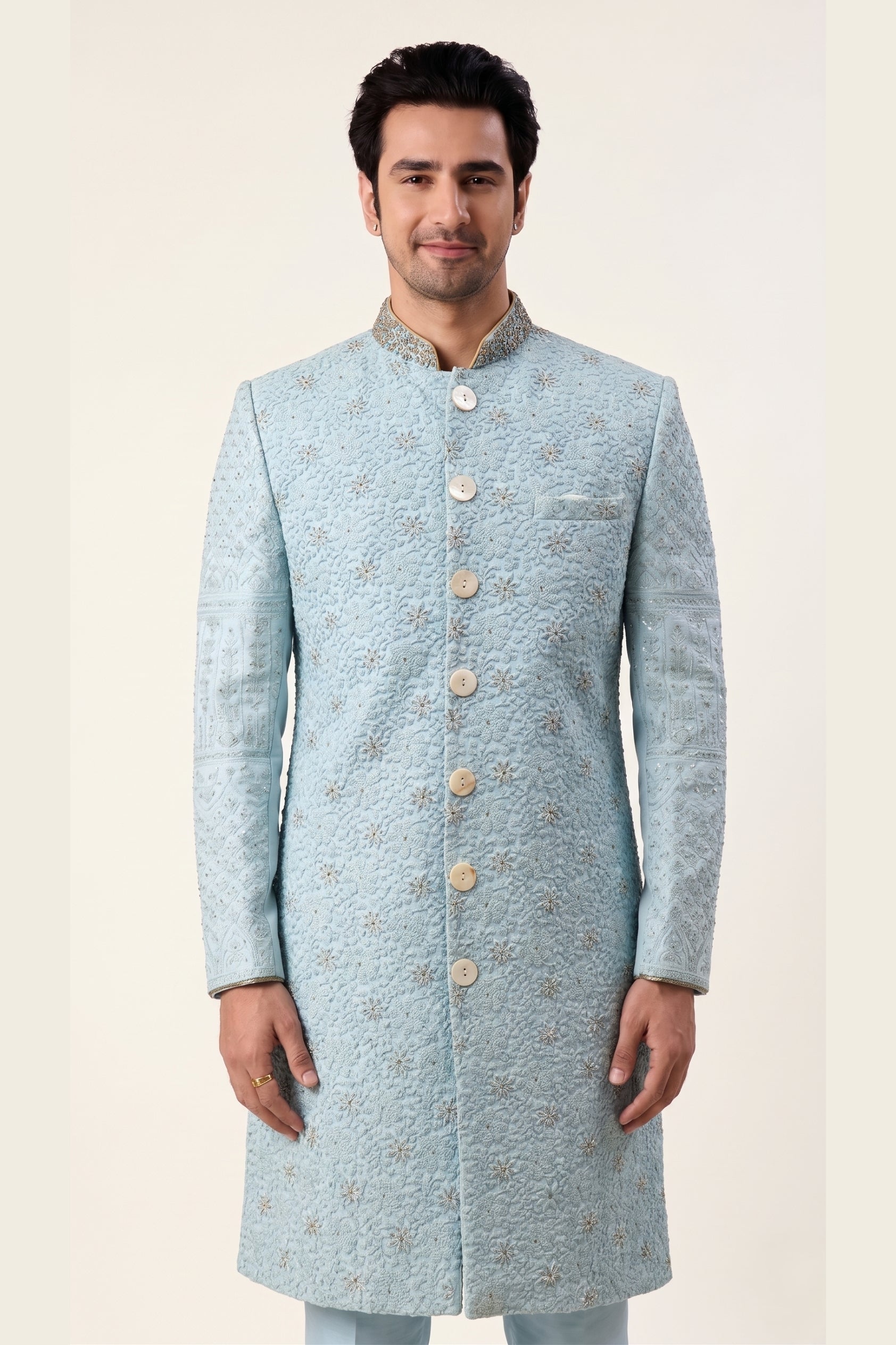 The Powder Blue Garden Sherwani