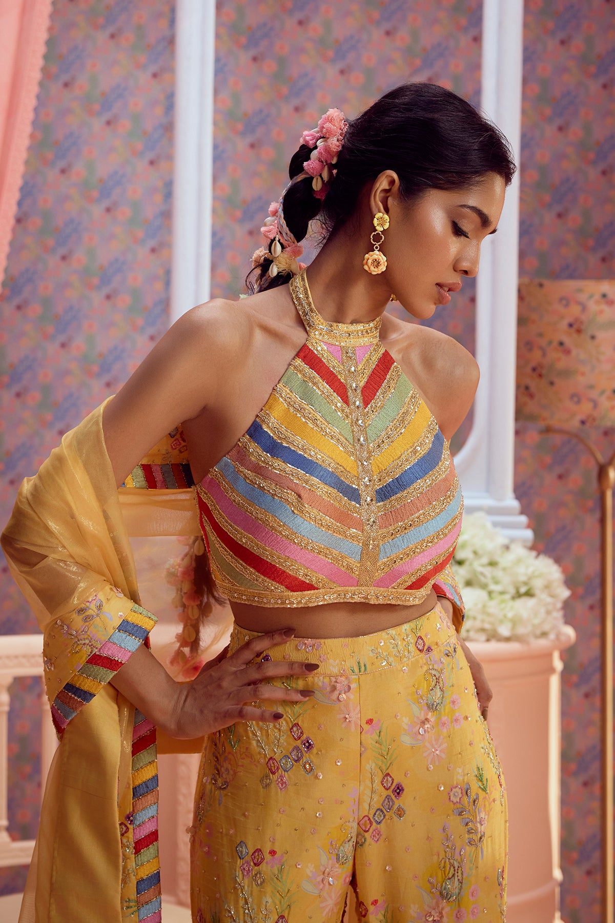 Yellow Sharara Set