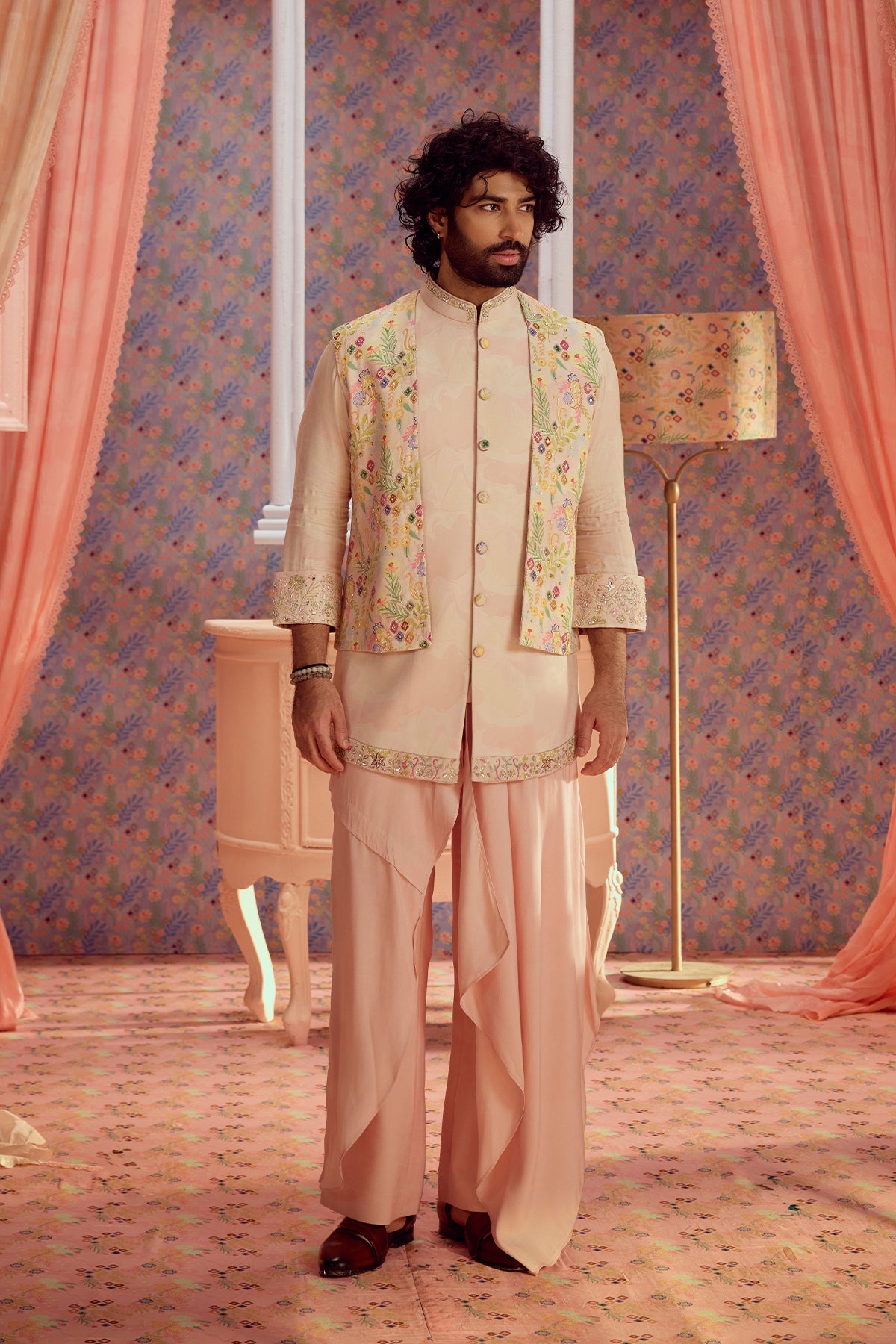 Pinkish-Peach Bandi Set