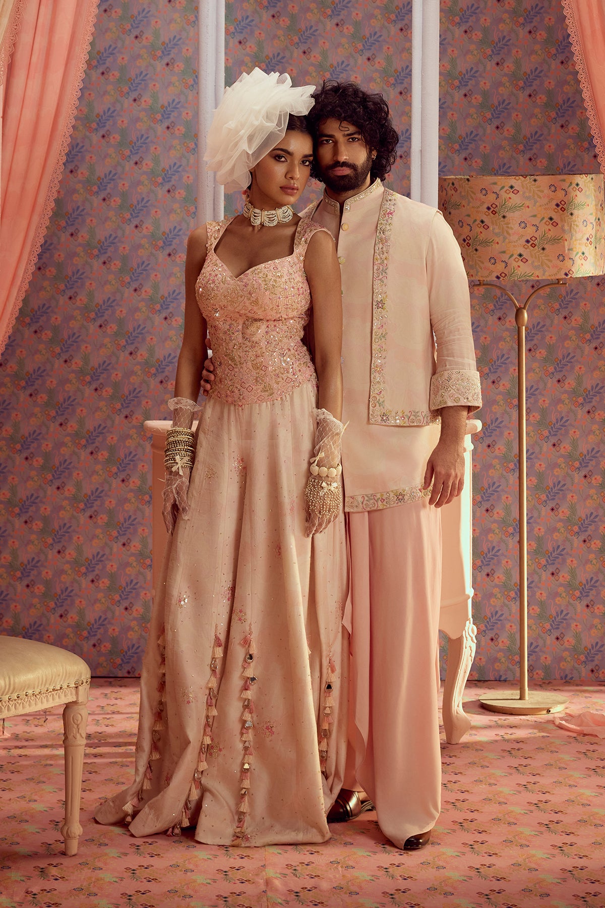Pinkish-Peach Bandi Set