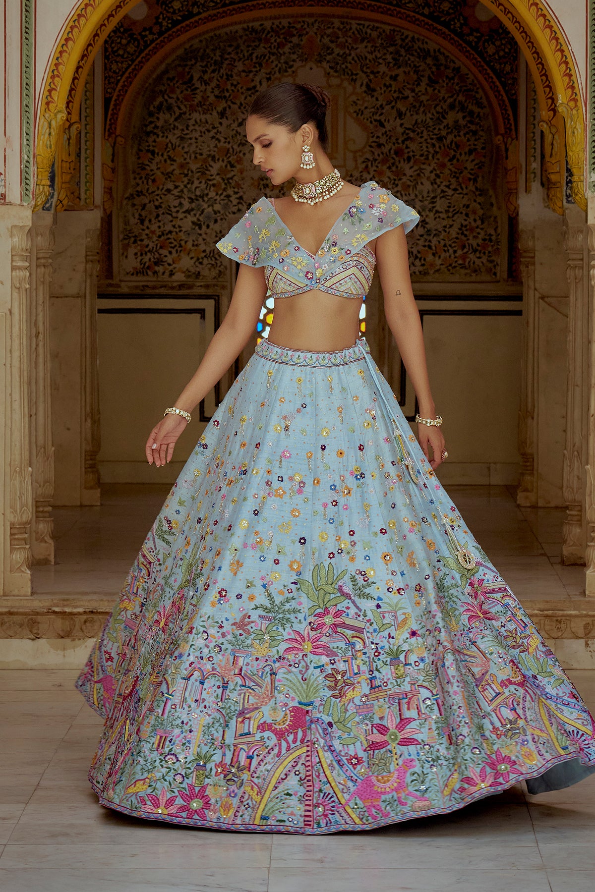 Azure Garden Lehenga Set