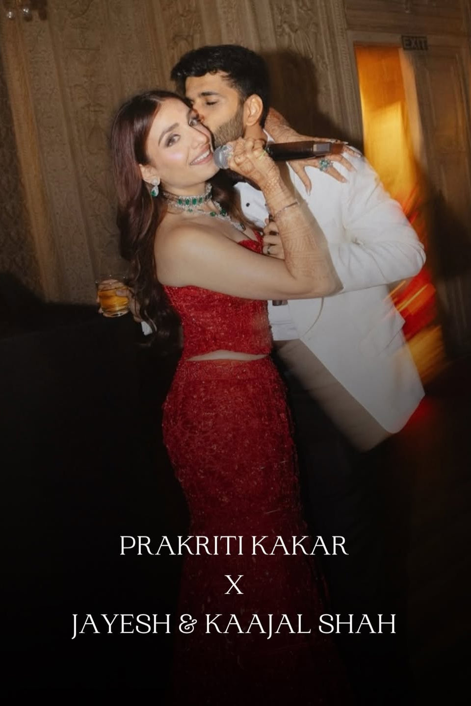 Prakriti Kakar in Scarlet Embellished Mermaid Gown