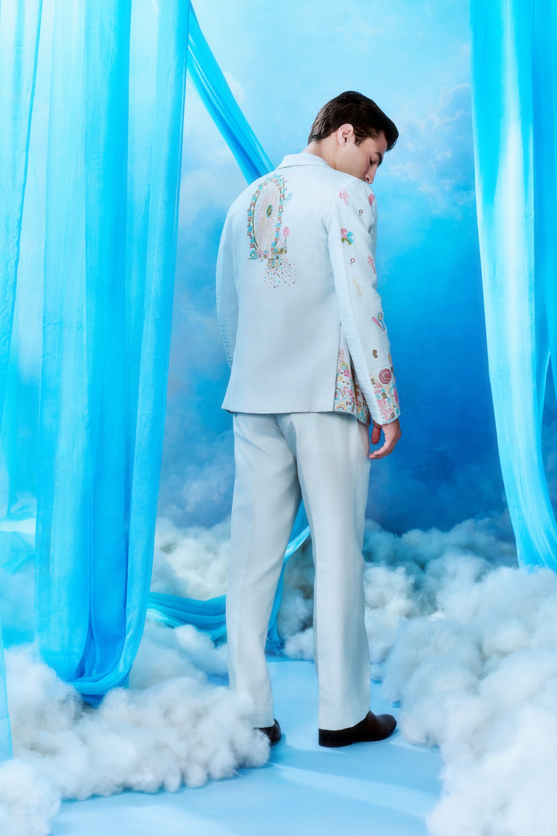 Candy Carnival Embroidered Jacket Suit - back view