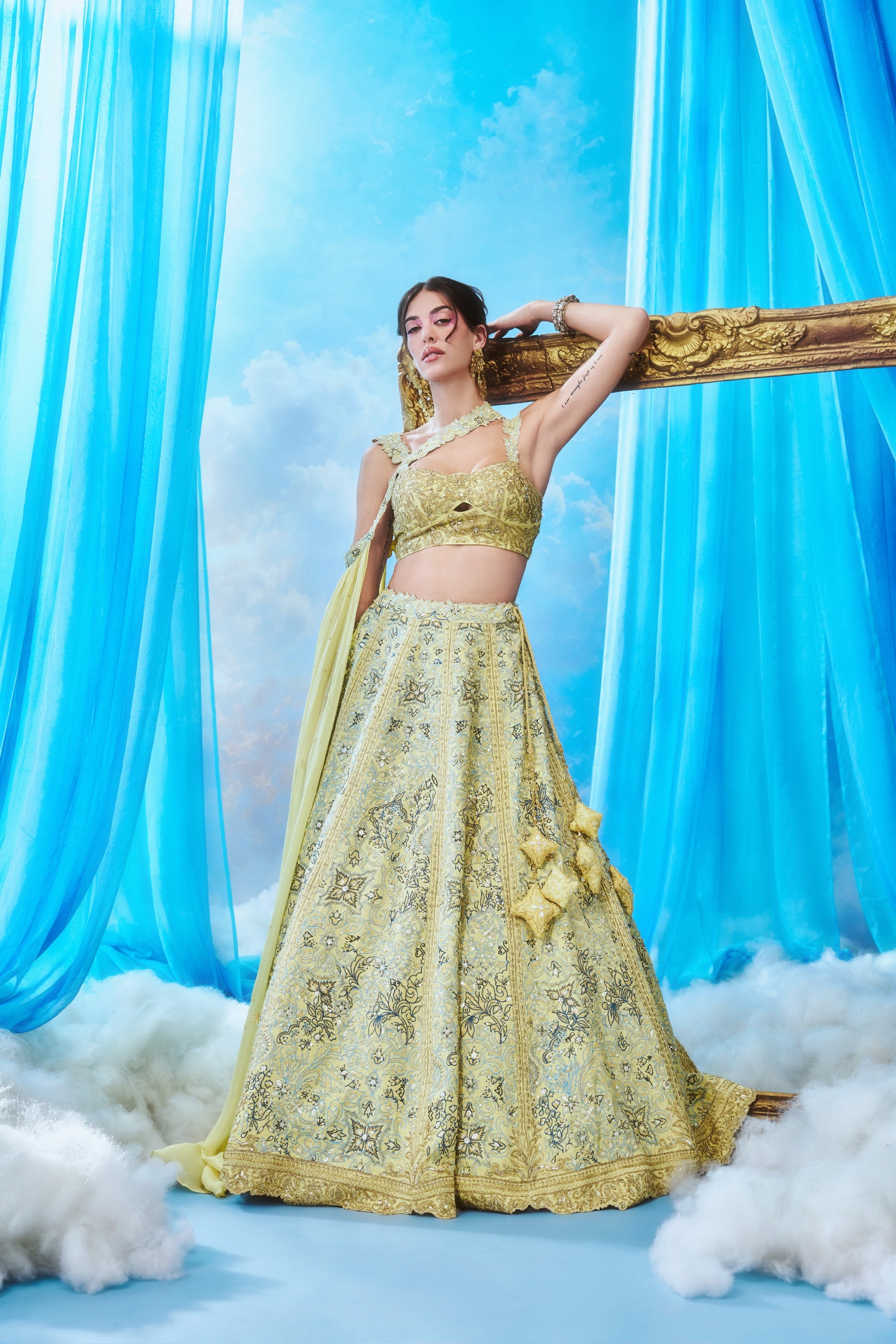 The Pistachio Reverie - full length look with dupatta
