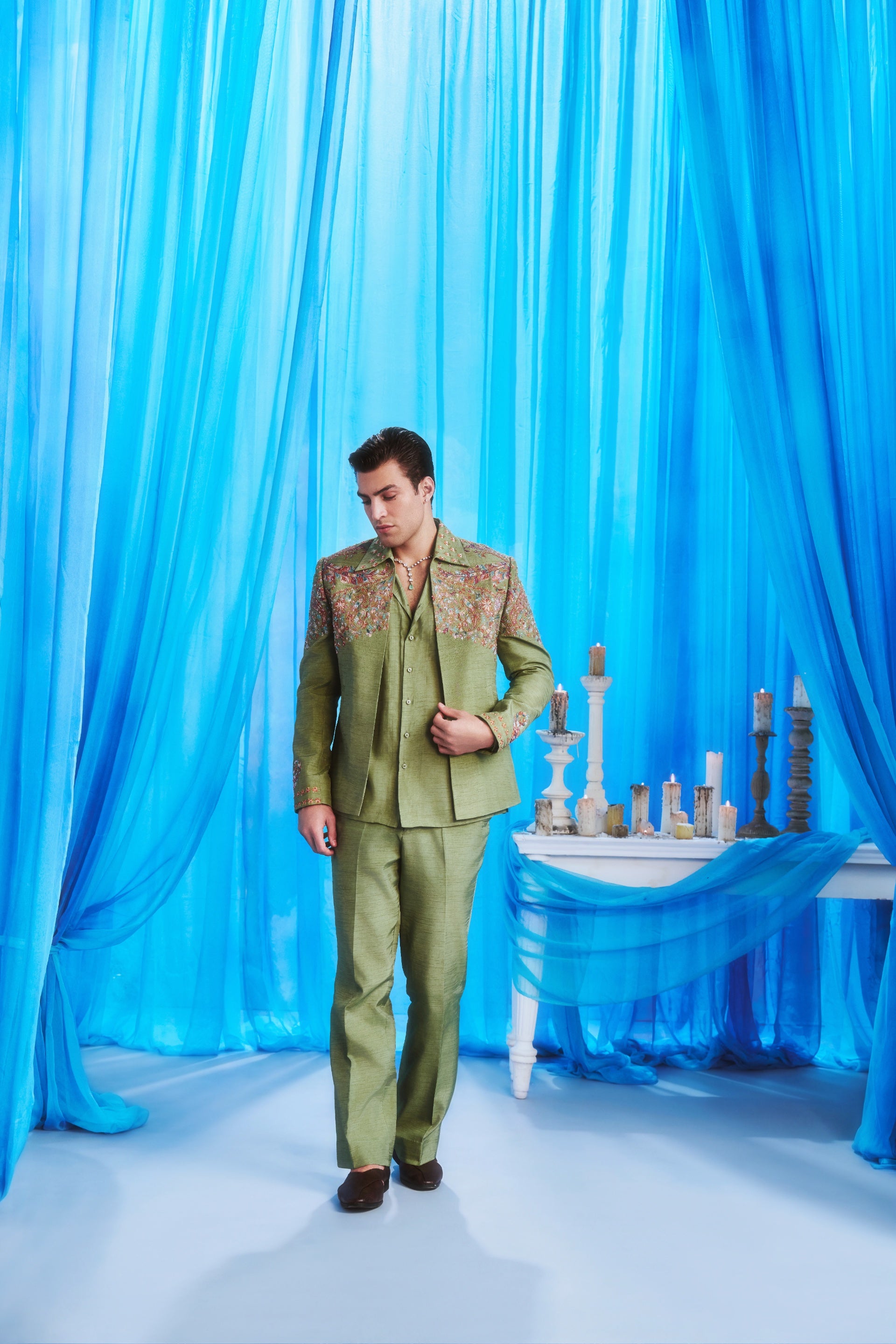 The Olive Garden Suit - full length look