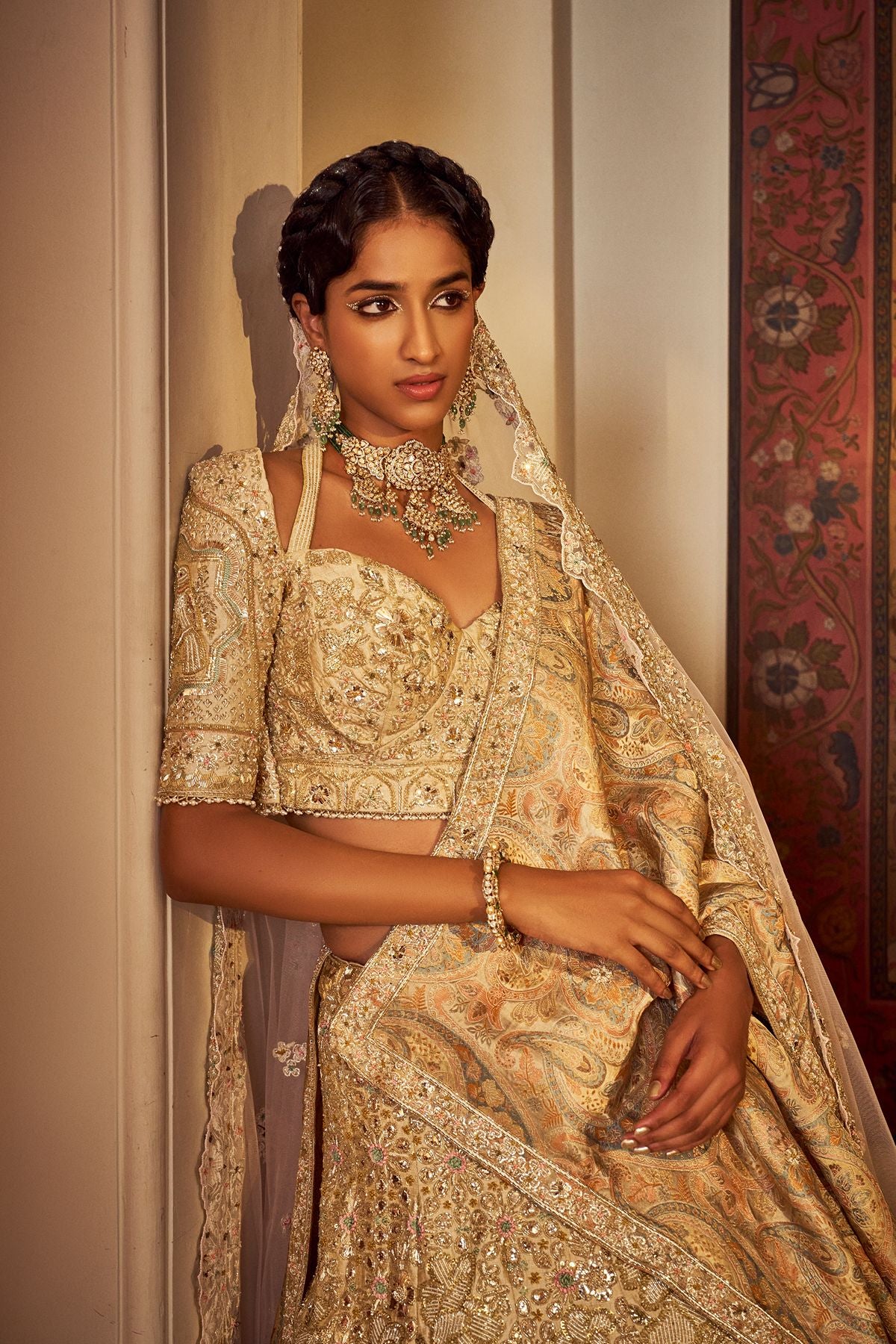 Gold Love Bride Lehenga