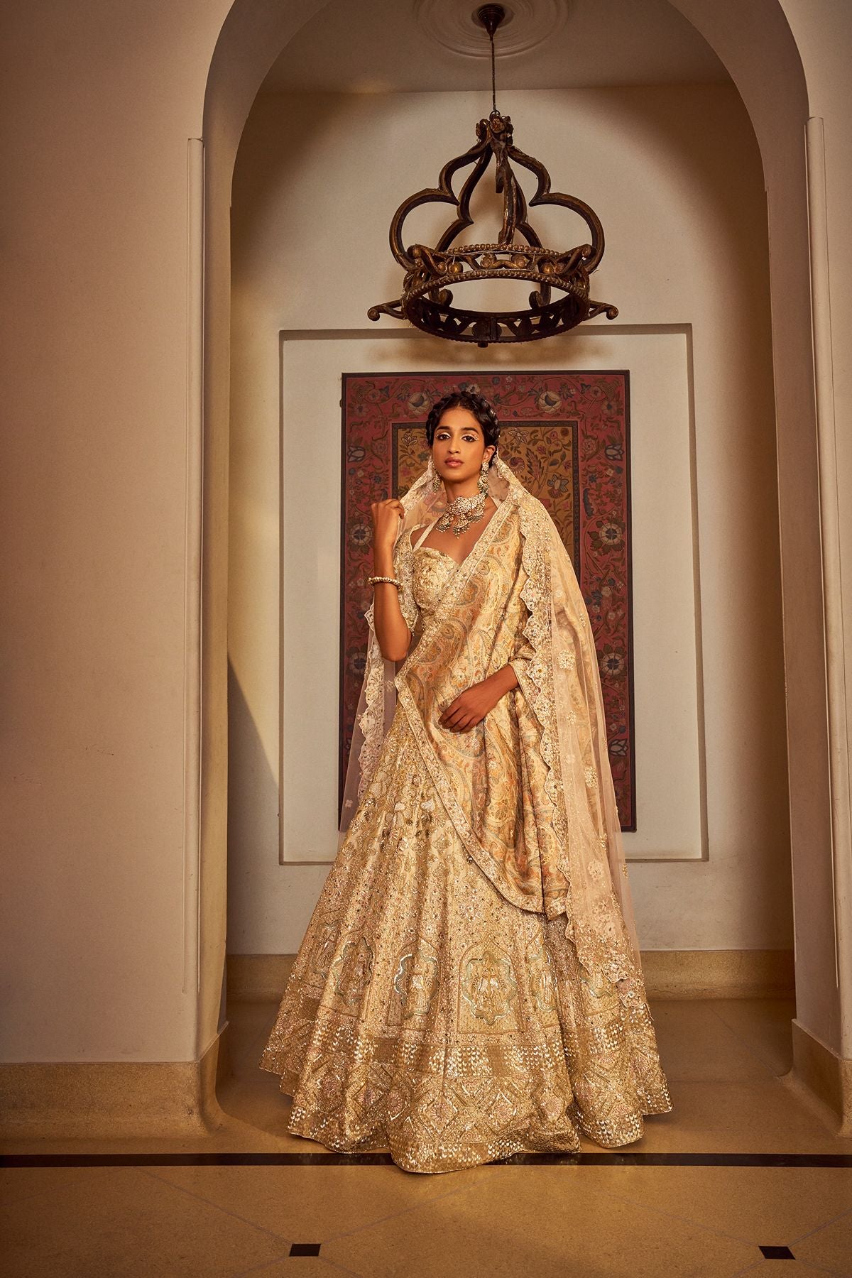 Gold Love Bride Lehenga