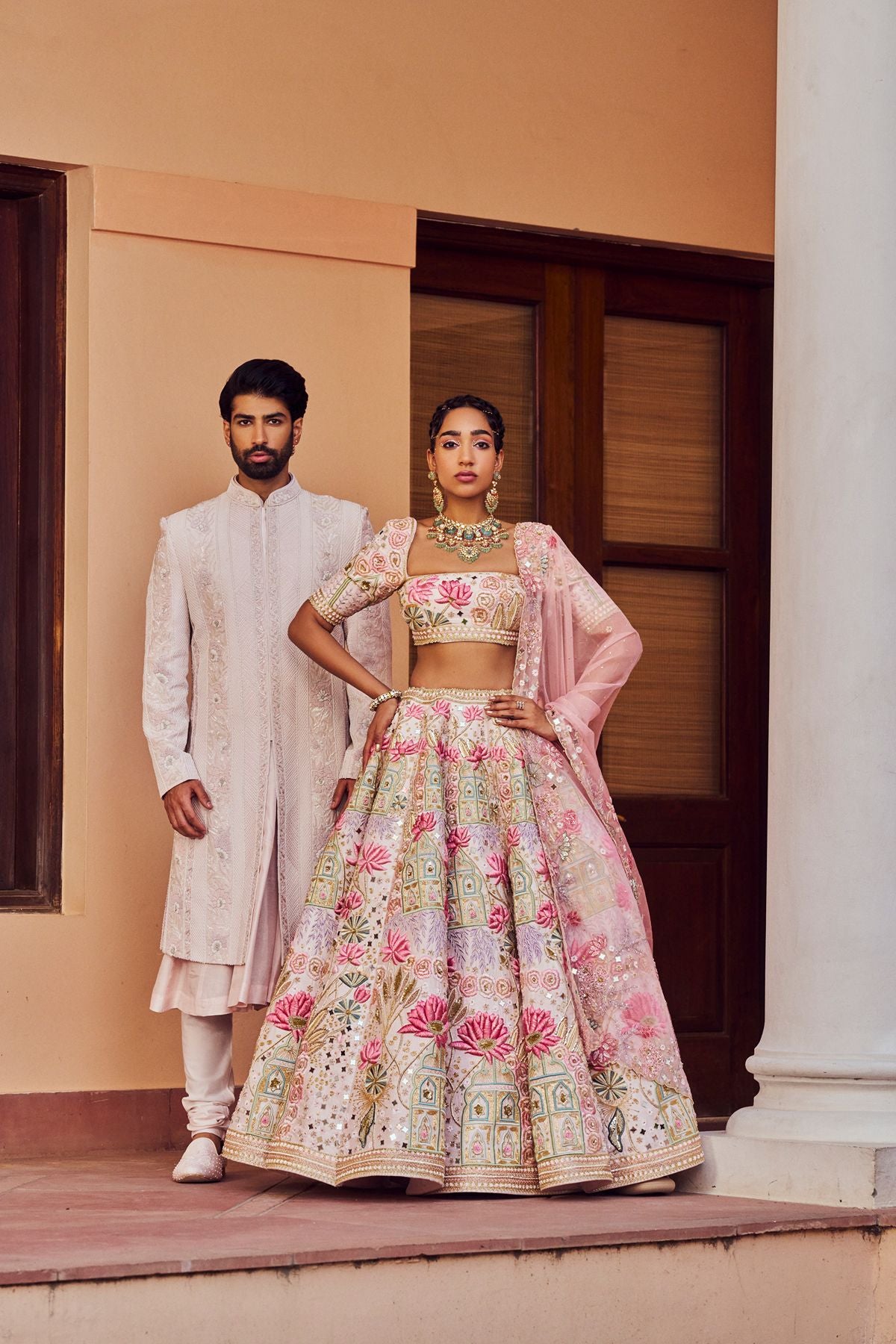 Soft Pink Signature Sherwani