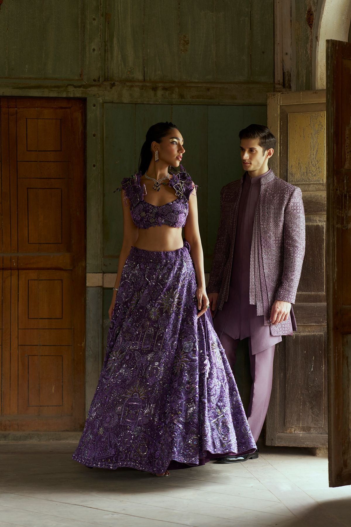 Purple Mystical Lehenga