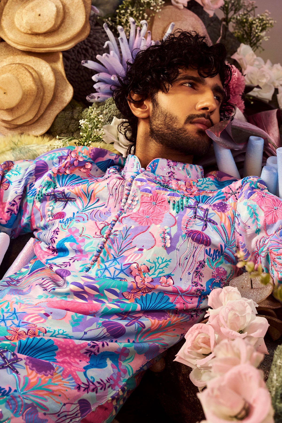Blue Coral Kurta Set