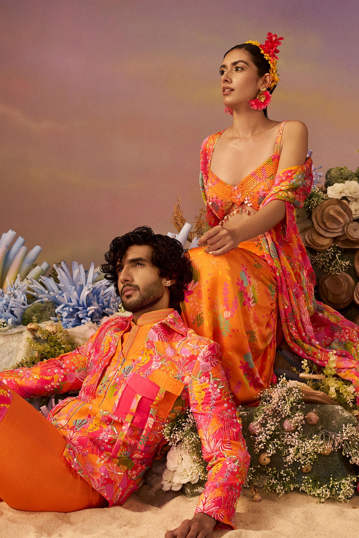 Pink Coral Kurta Set