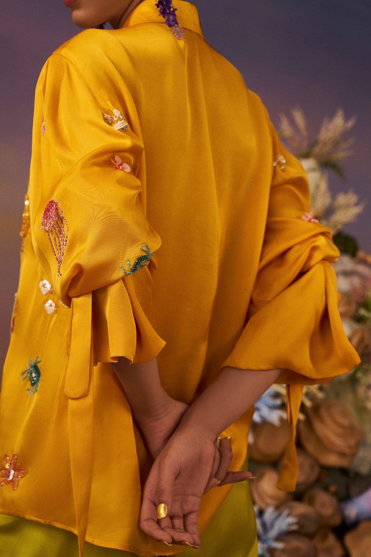 Mango samundar embroidery pant suit
