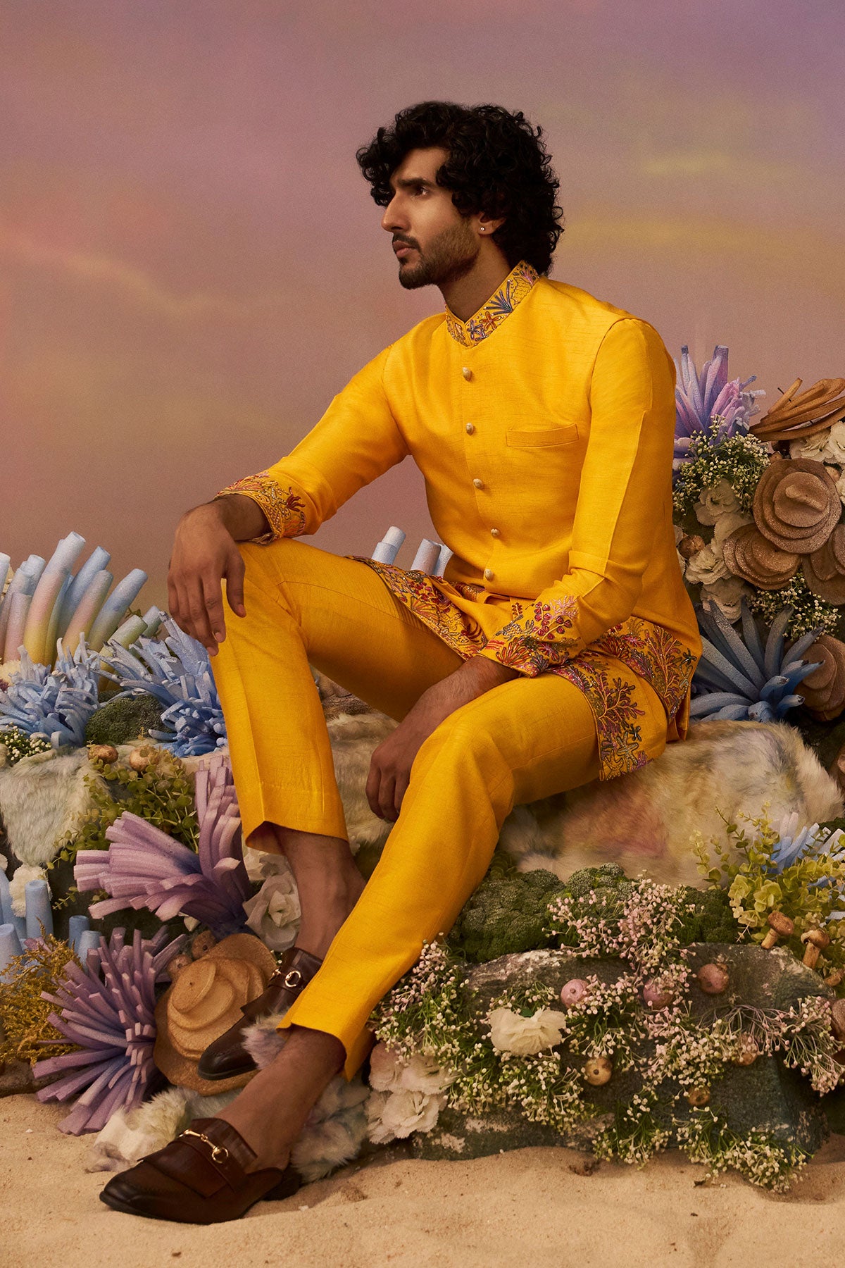 Mango Coral leaf Bundi set