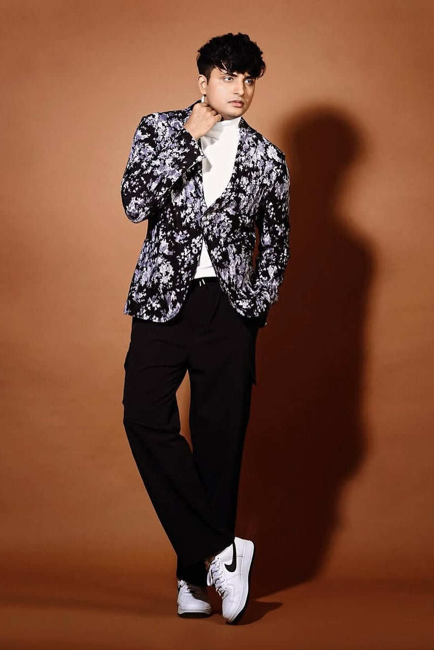 Ratan Pratap's Monochrome Rebellion Blazer