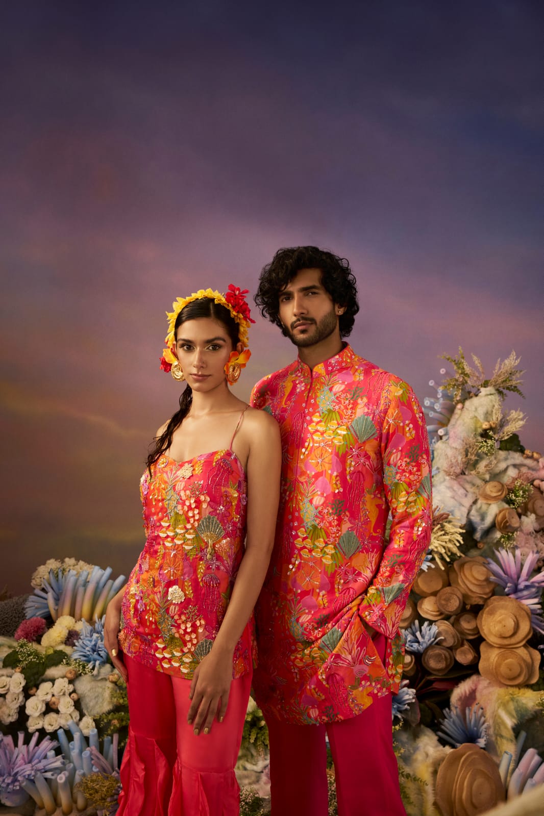 Pink Coral Kurta Set