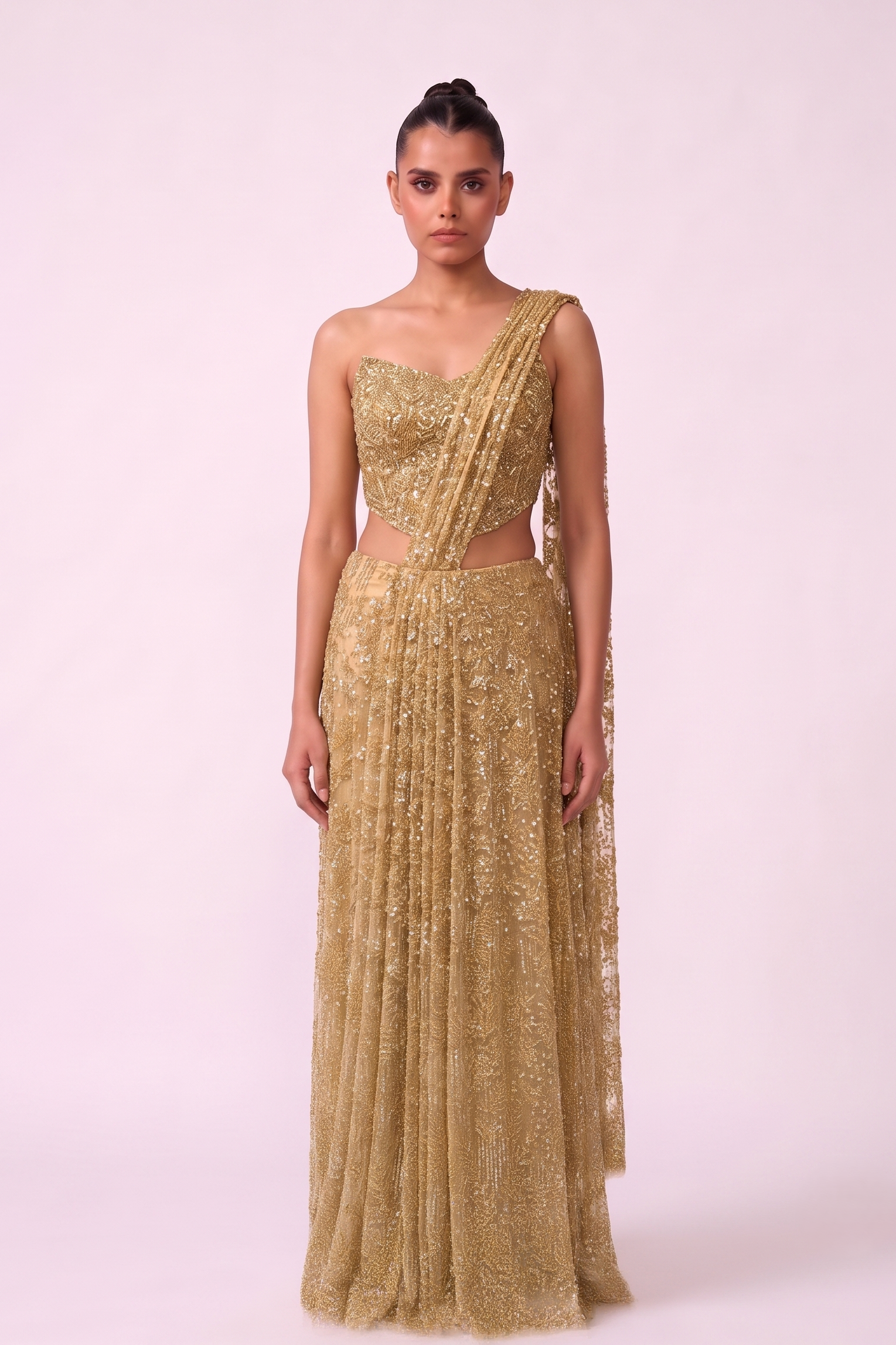 Solar Drape Lehenga Saree - Full View
