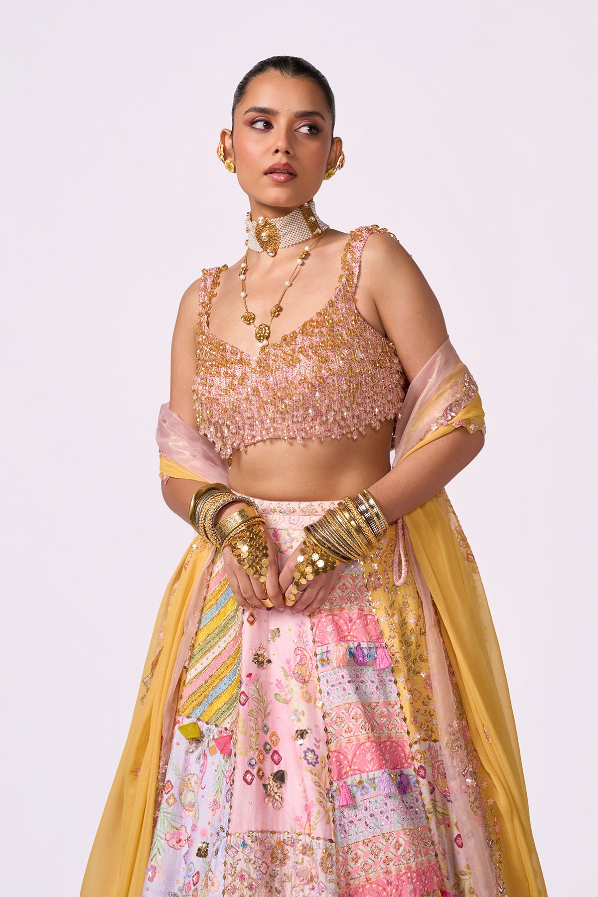 Pink & Yellow Bridal Lehenga