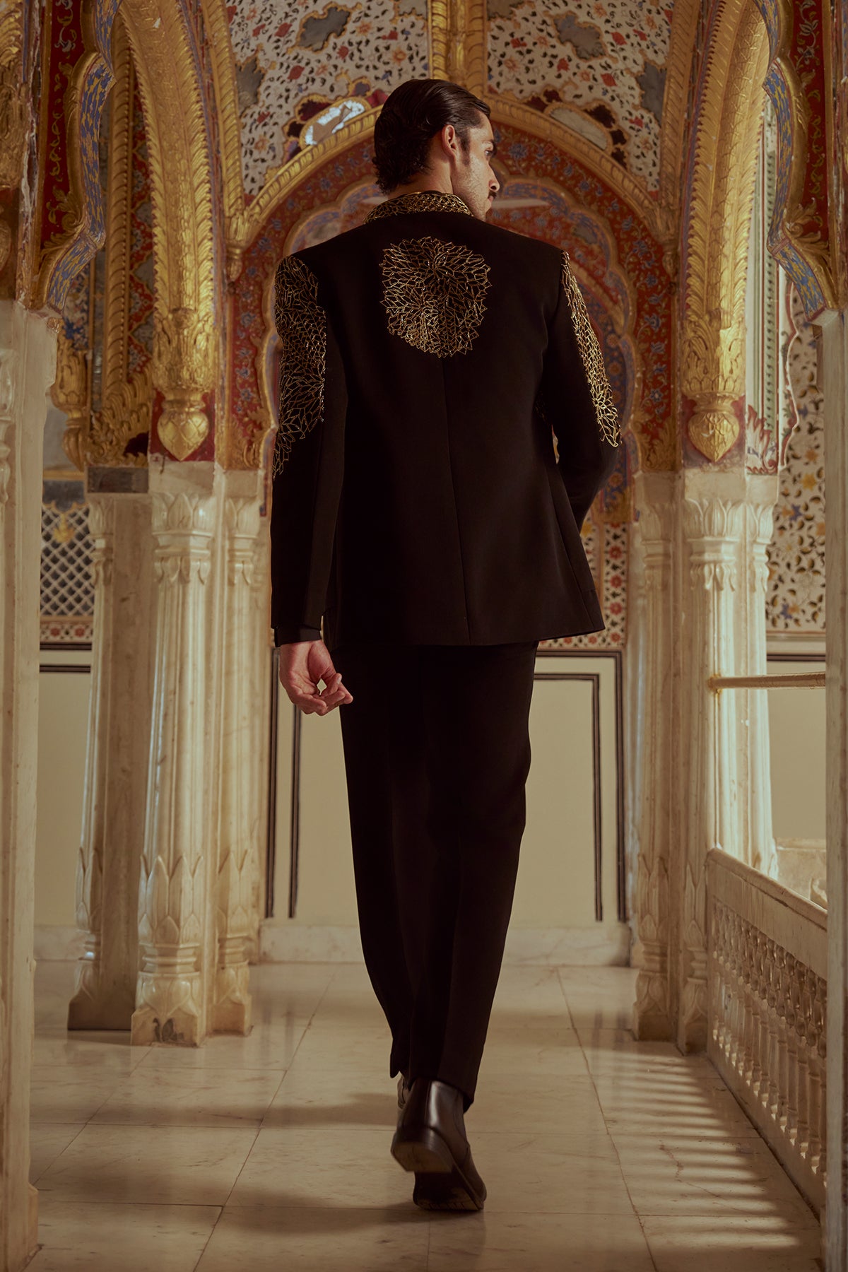 The Golden Drape Indo Western