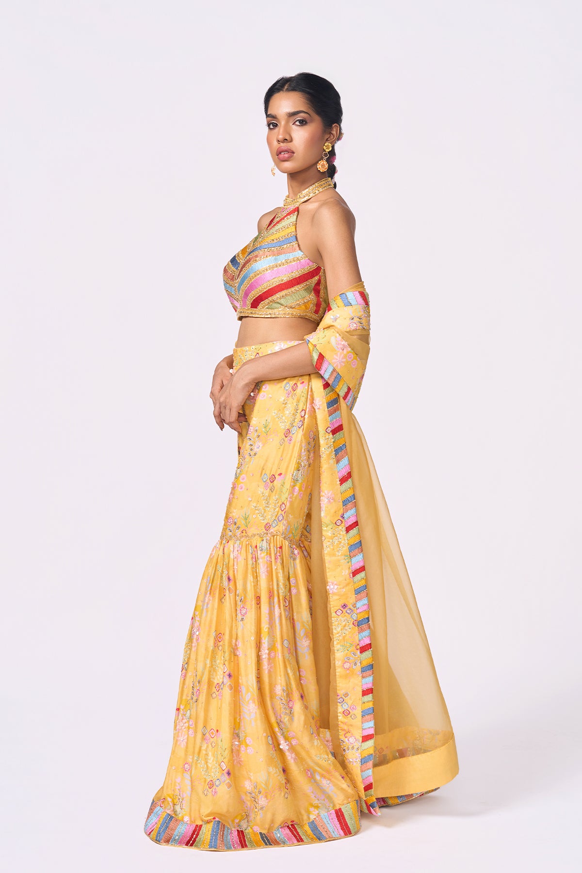 Yellow Sharara Set
