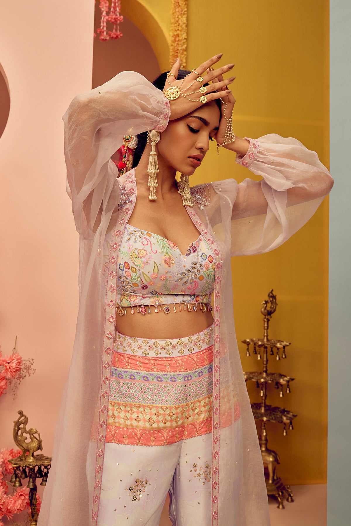 Lilac Jacket Palazzo Set