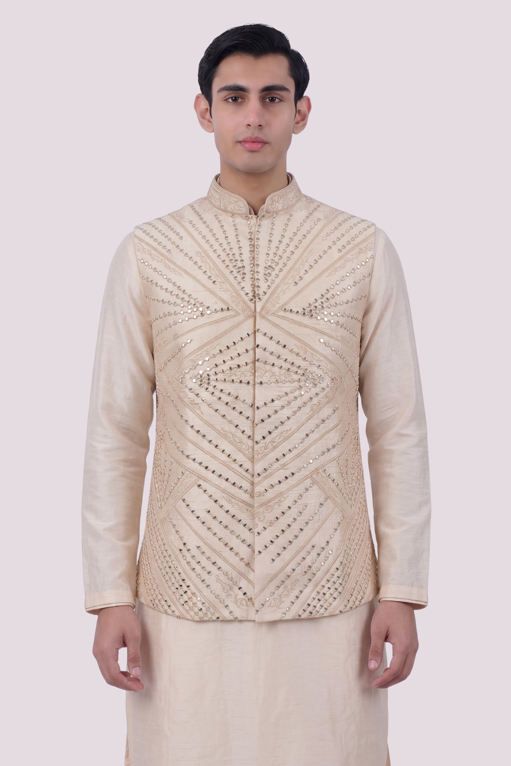The Ivory Chevron Mirror Bundi Set
