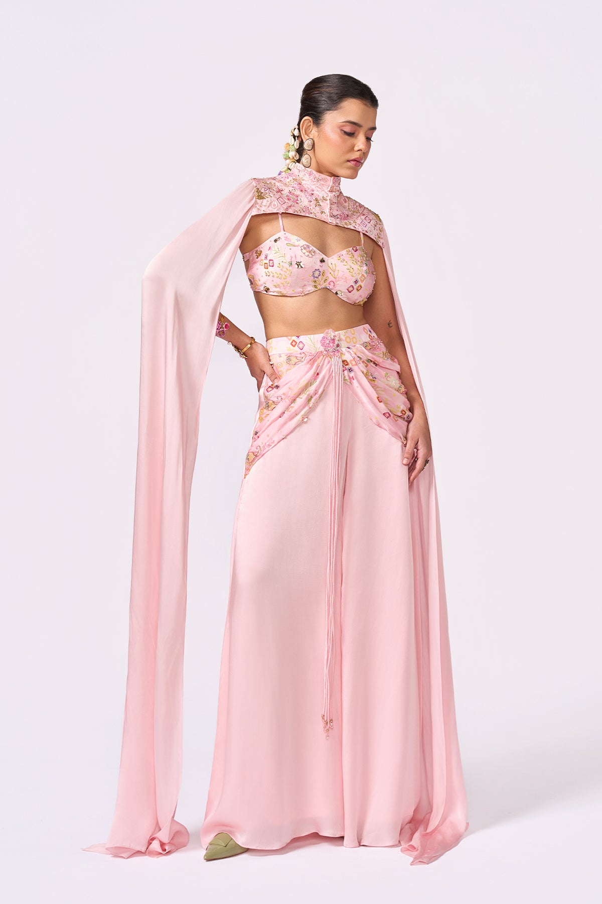 Blush Pink Cape Set