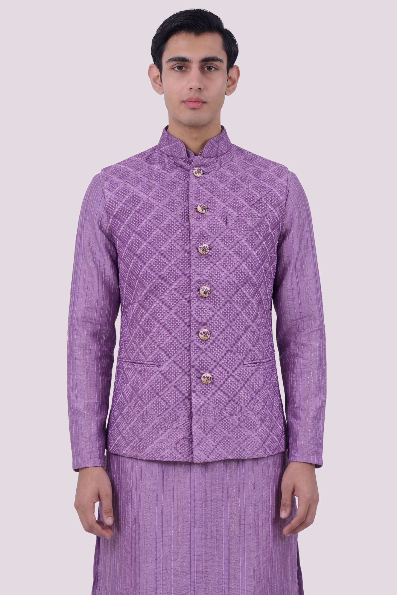 The Lavender Diamond Kantha Bundi Set