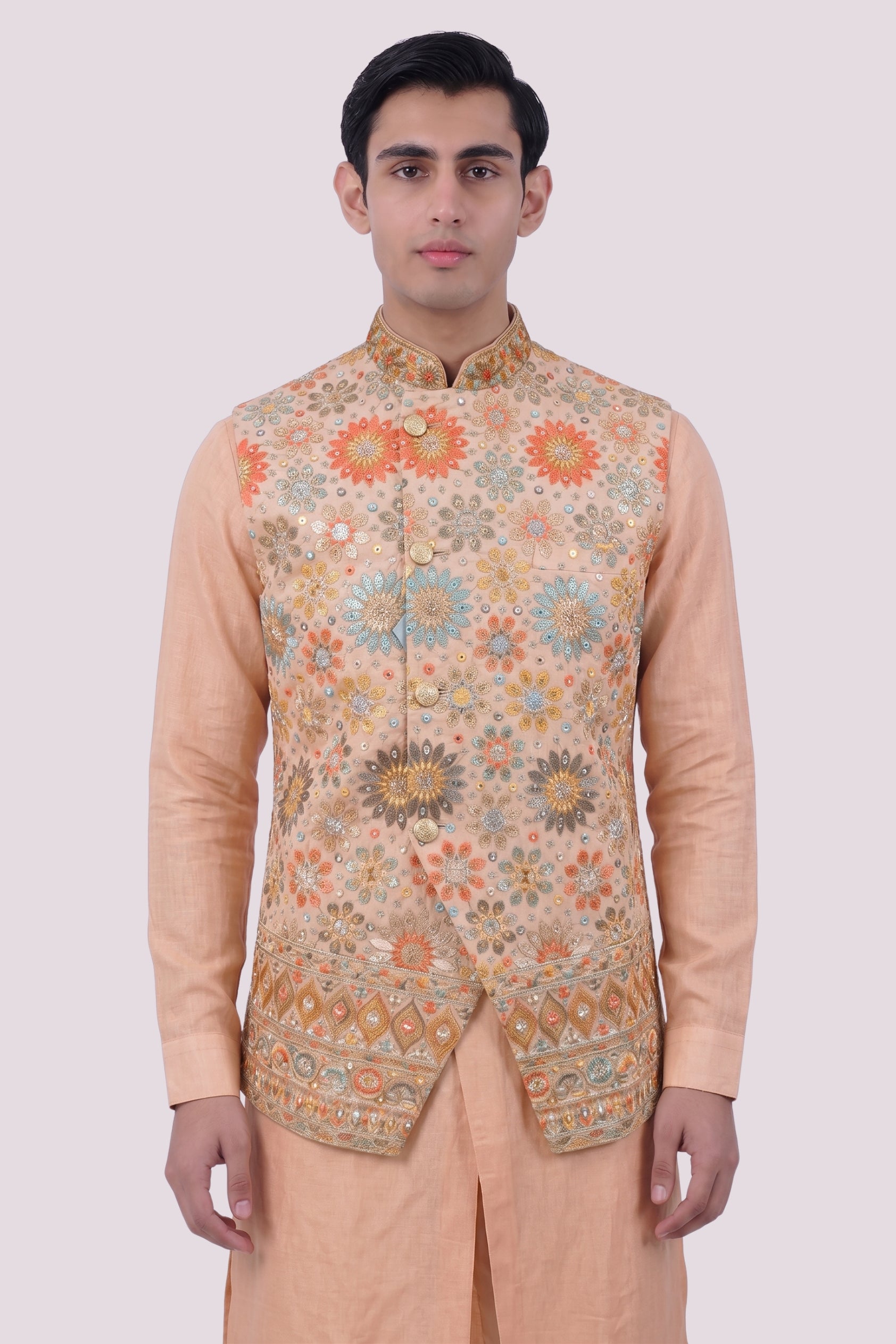The Peach Bloom Bundi Set