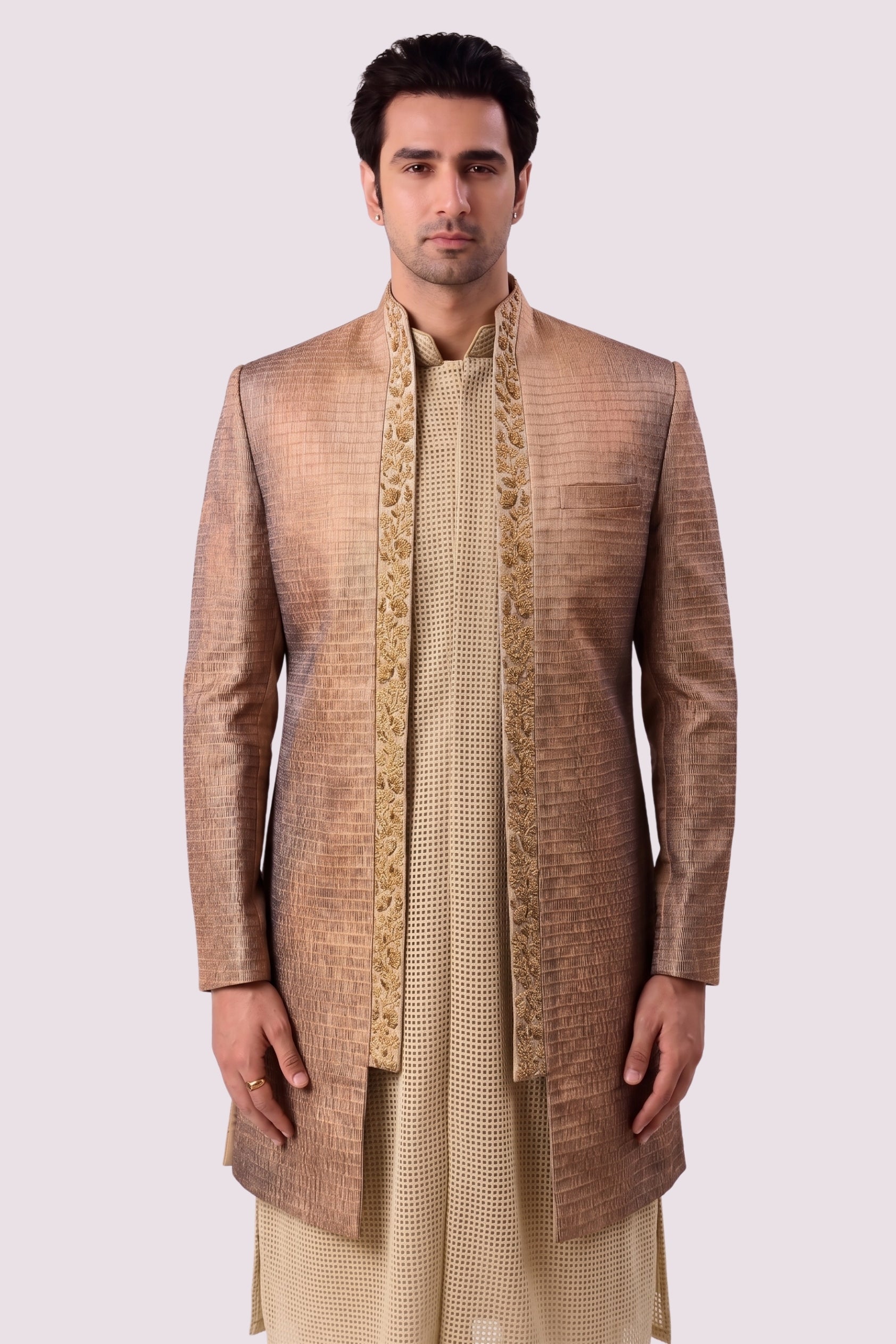The Bronze Weave Sherwani Coat