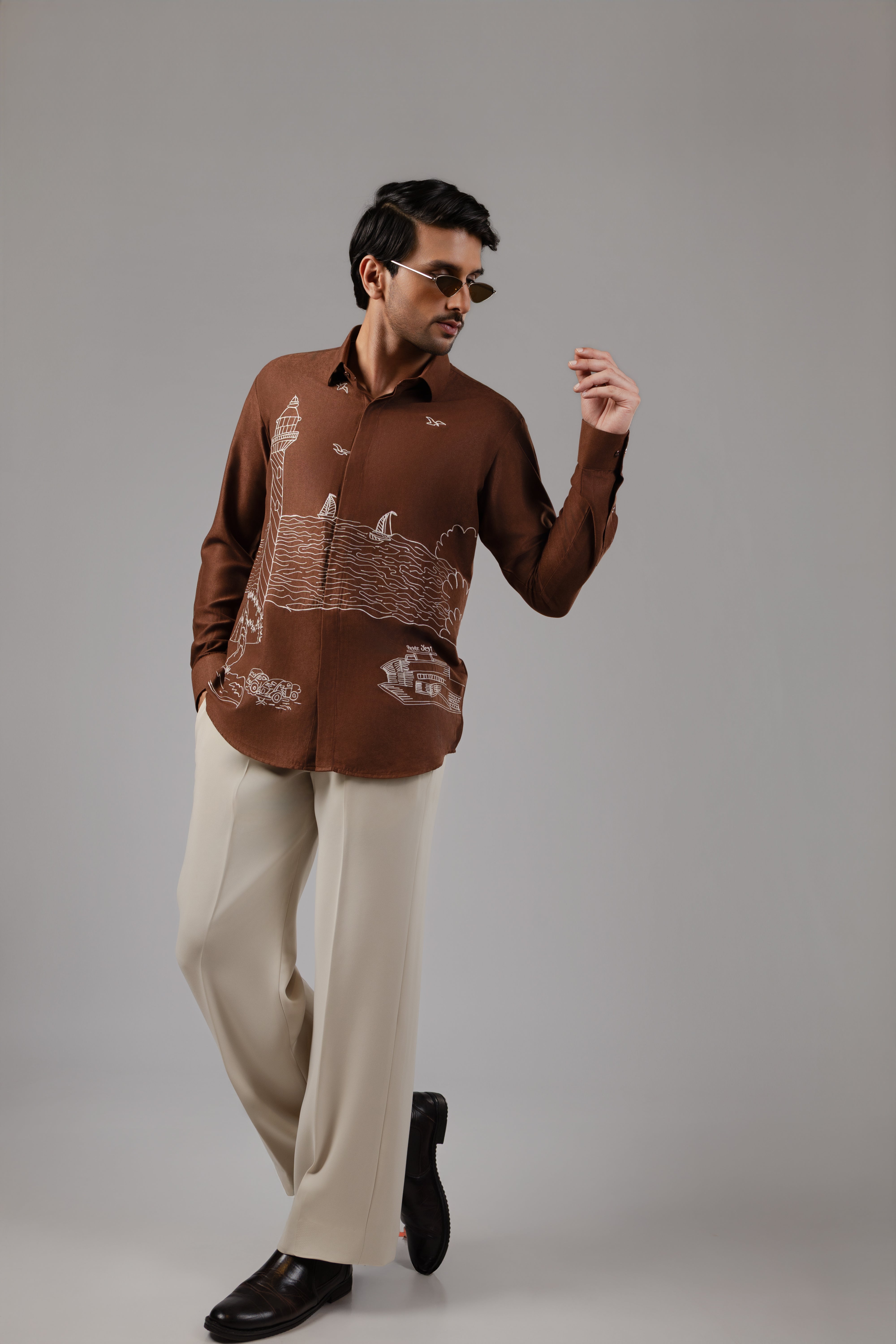 The Harbour Chronicle — Illustrated Embroidery Shirt