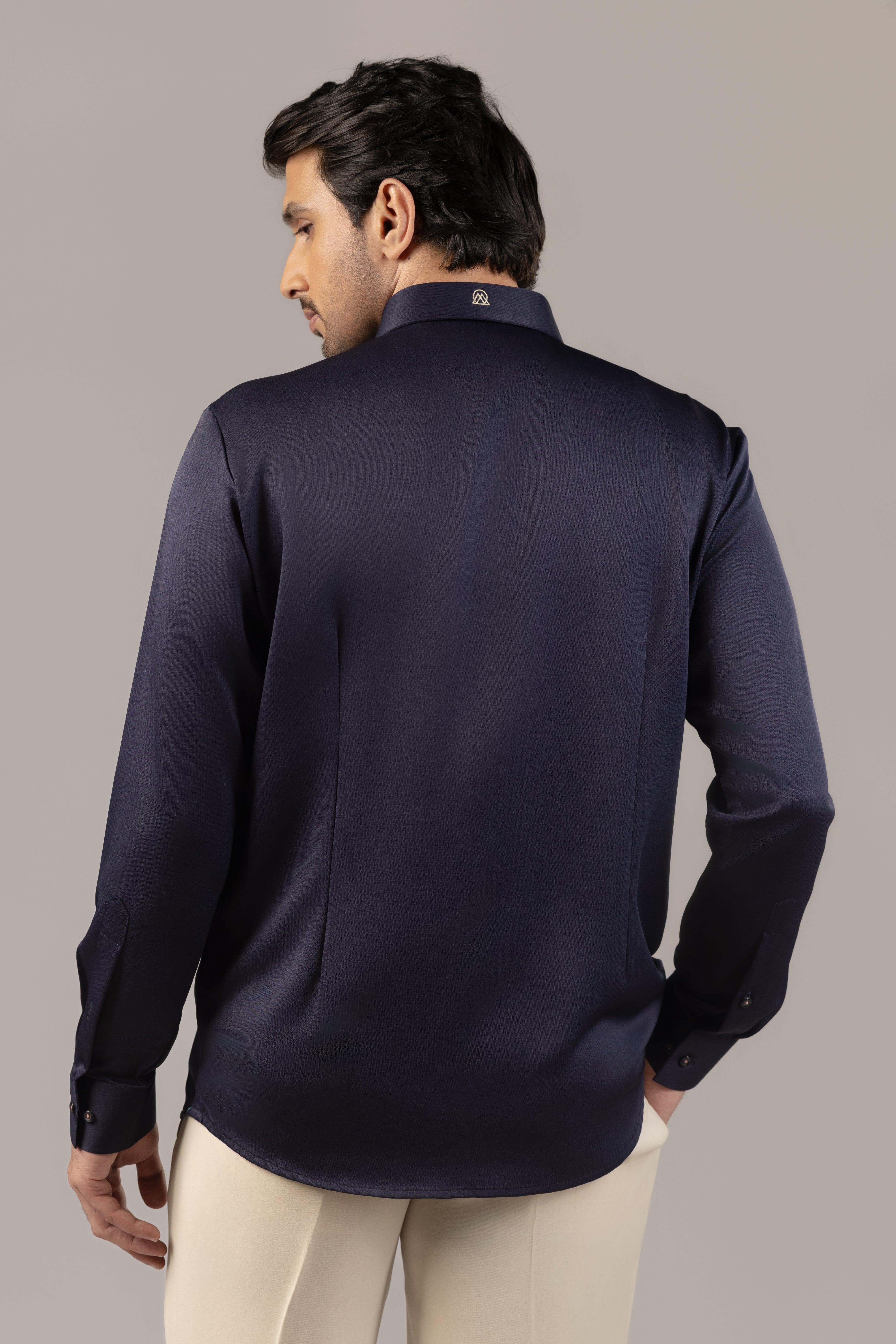 Wildfield Navy Satin Shirt