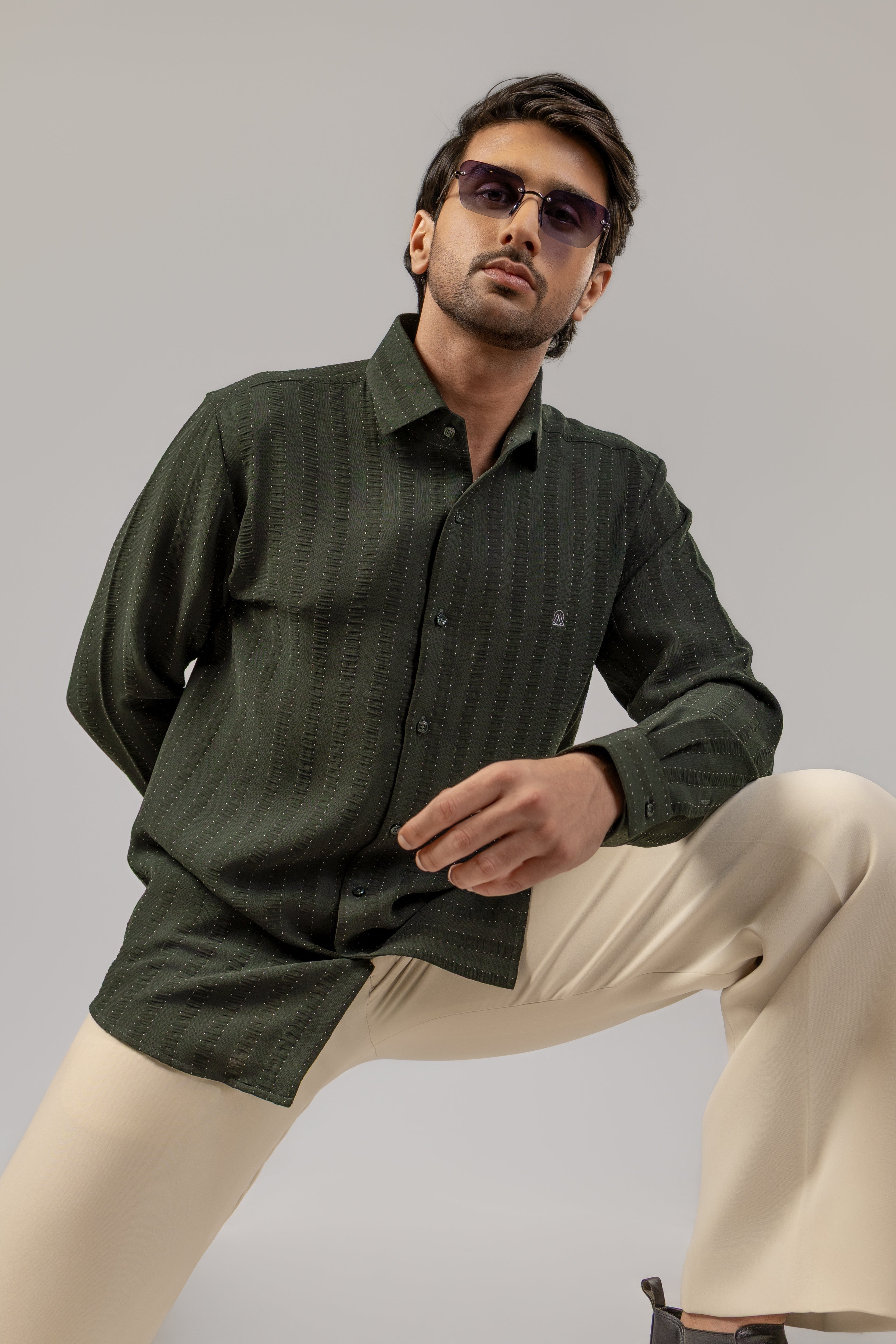 Forest After Rain Woven Green Shirt