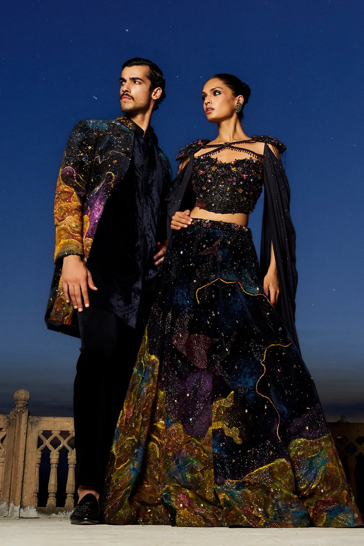 The Stellar Cascade Lehenga
