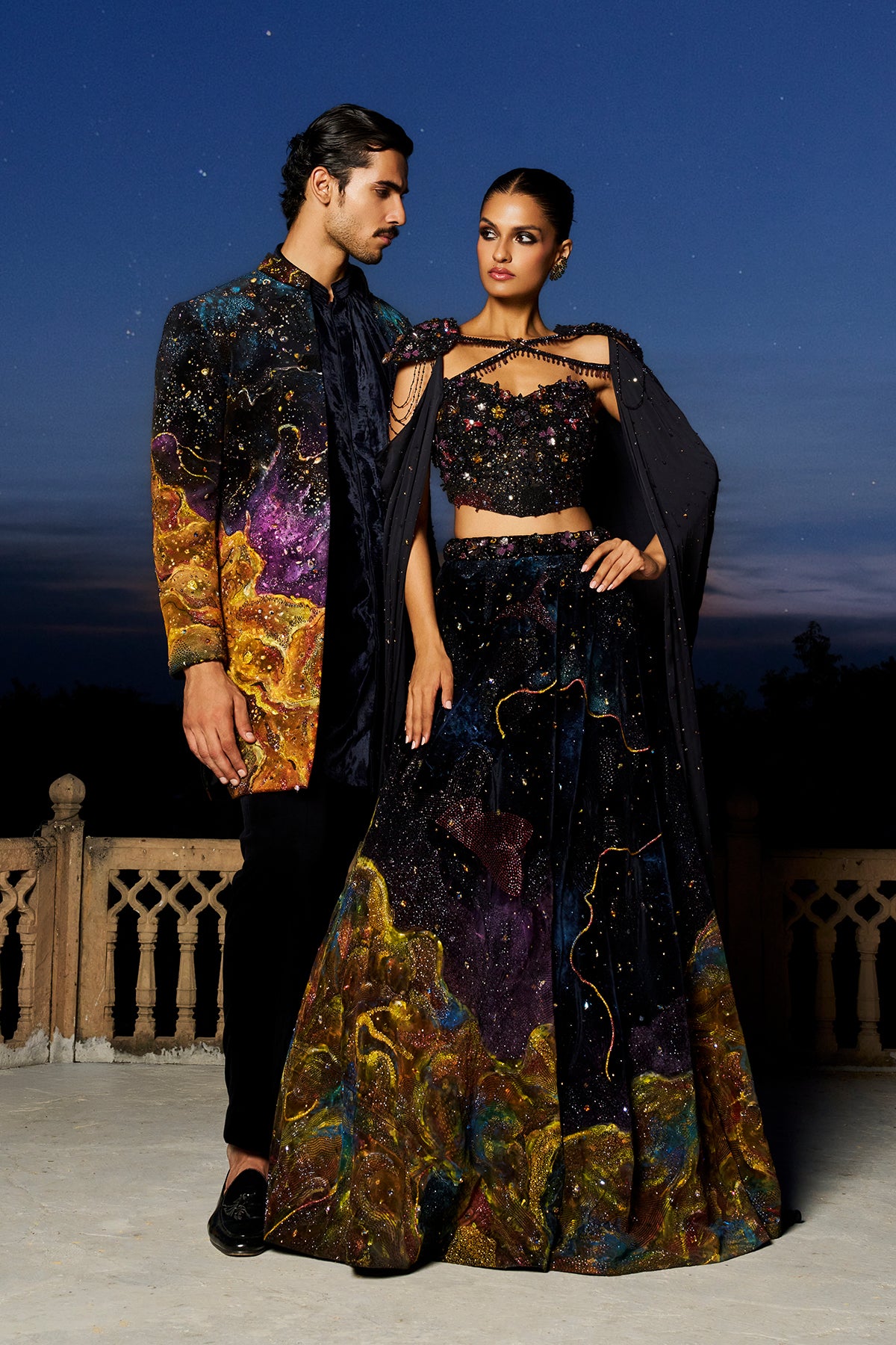The Stellar Cascade Lehenga
