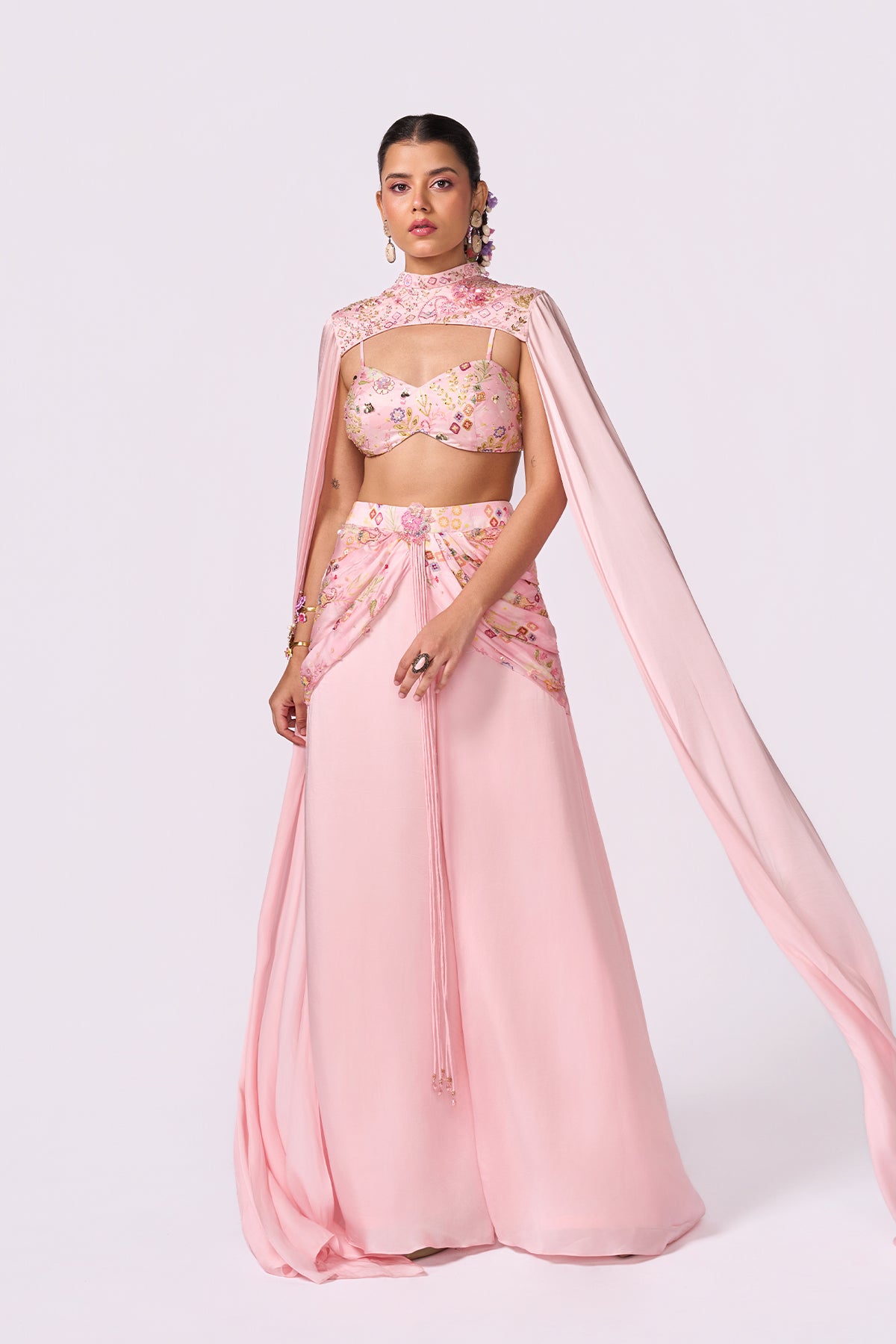 Blush Pink Cape Set