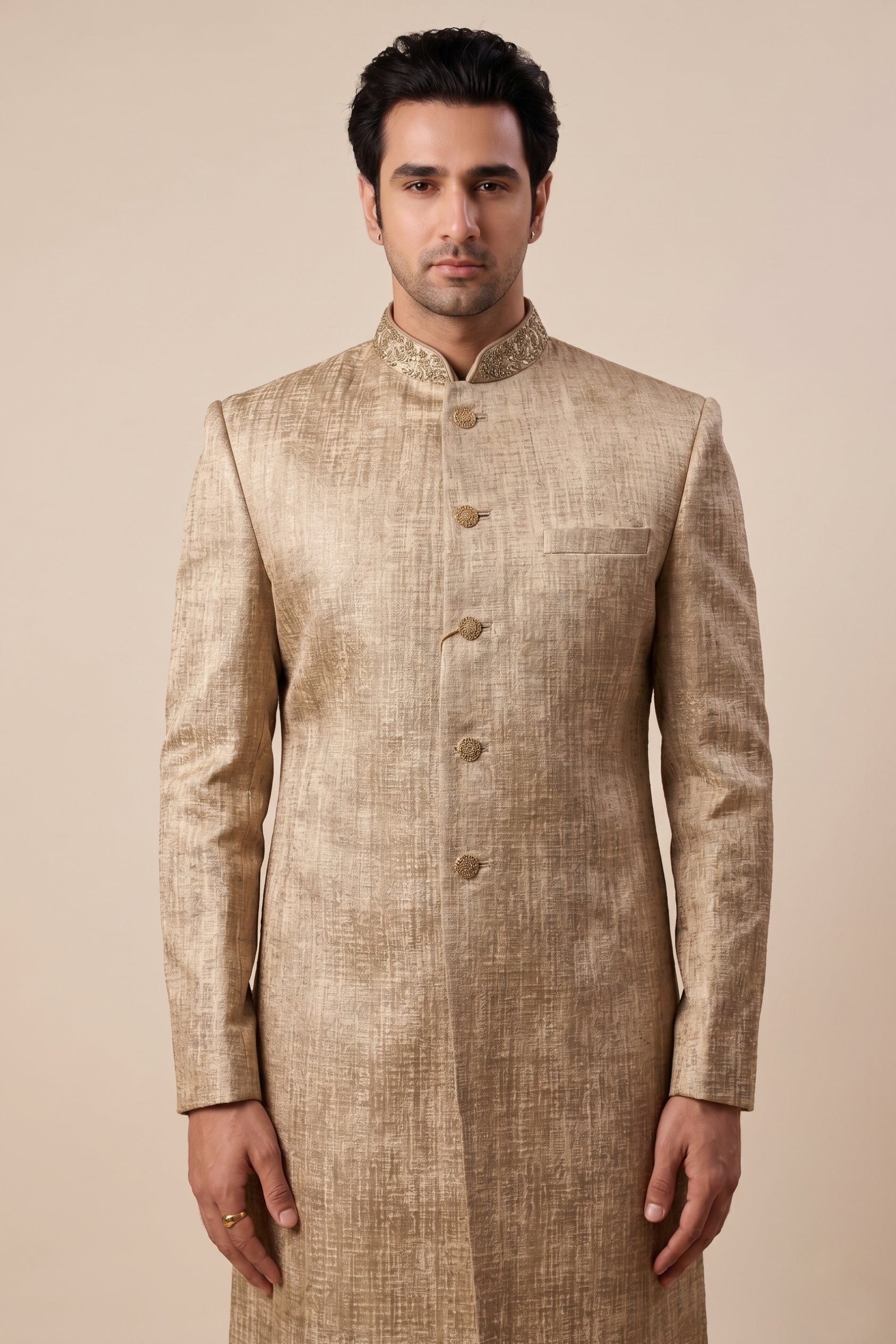 The Gilded Crosshatch Sherwani
