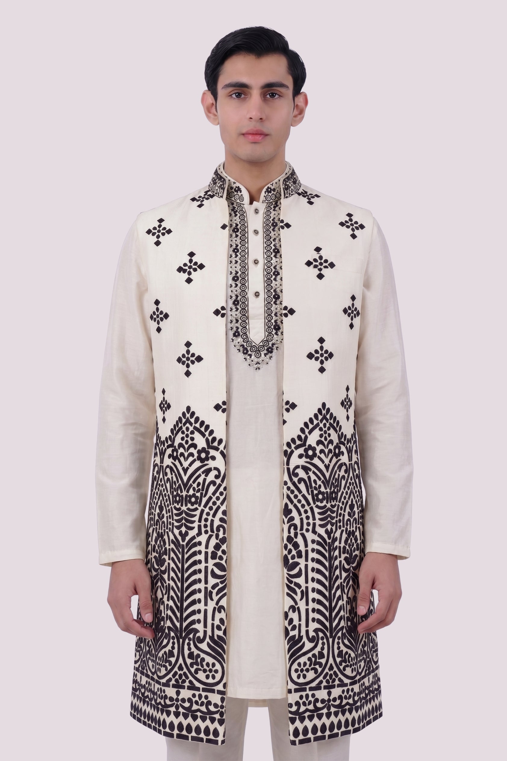 The Ivory Noir Long Bundi Set