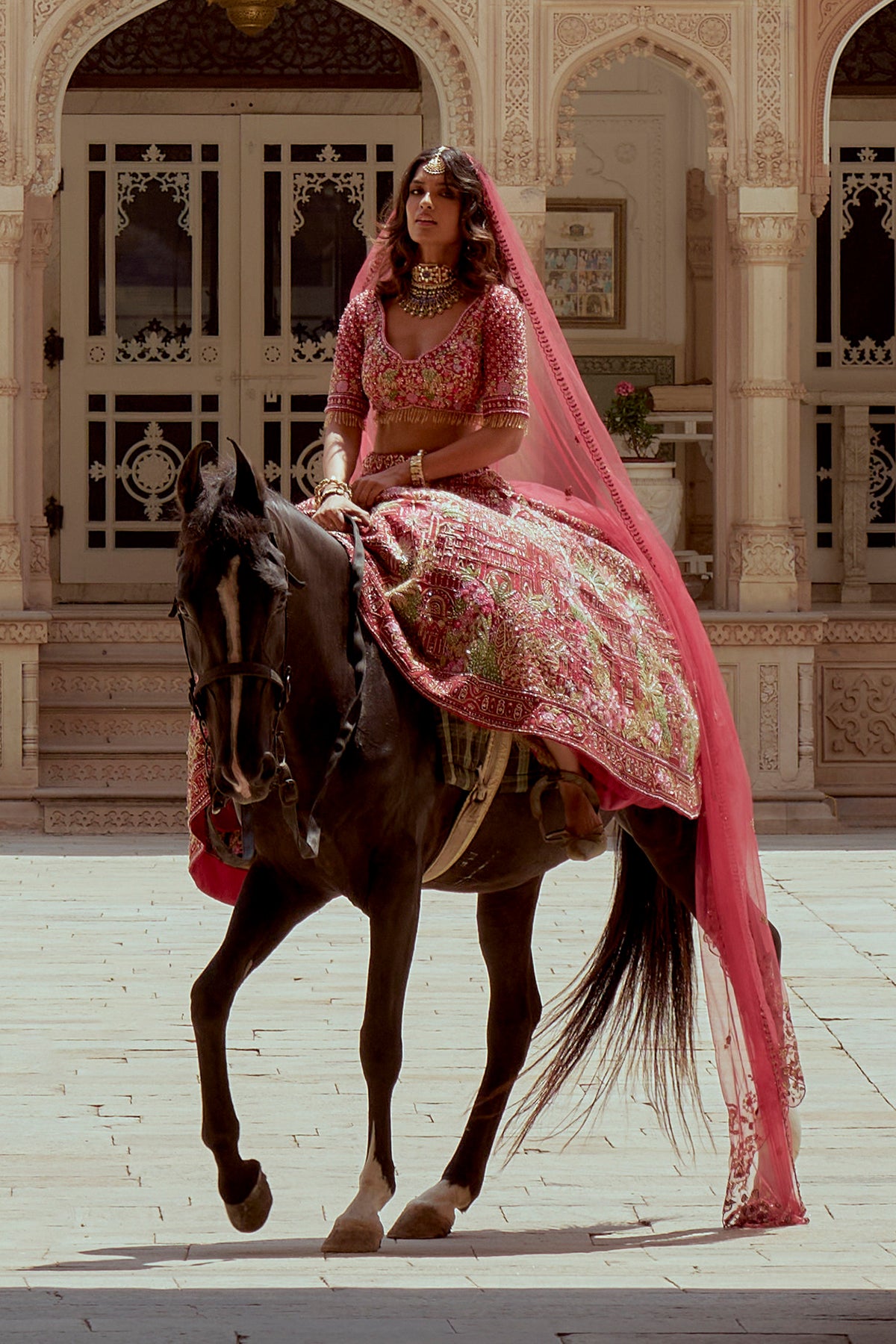 Crimson Garden Bridal Set